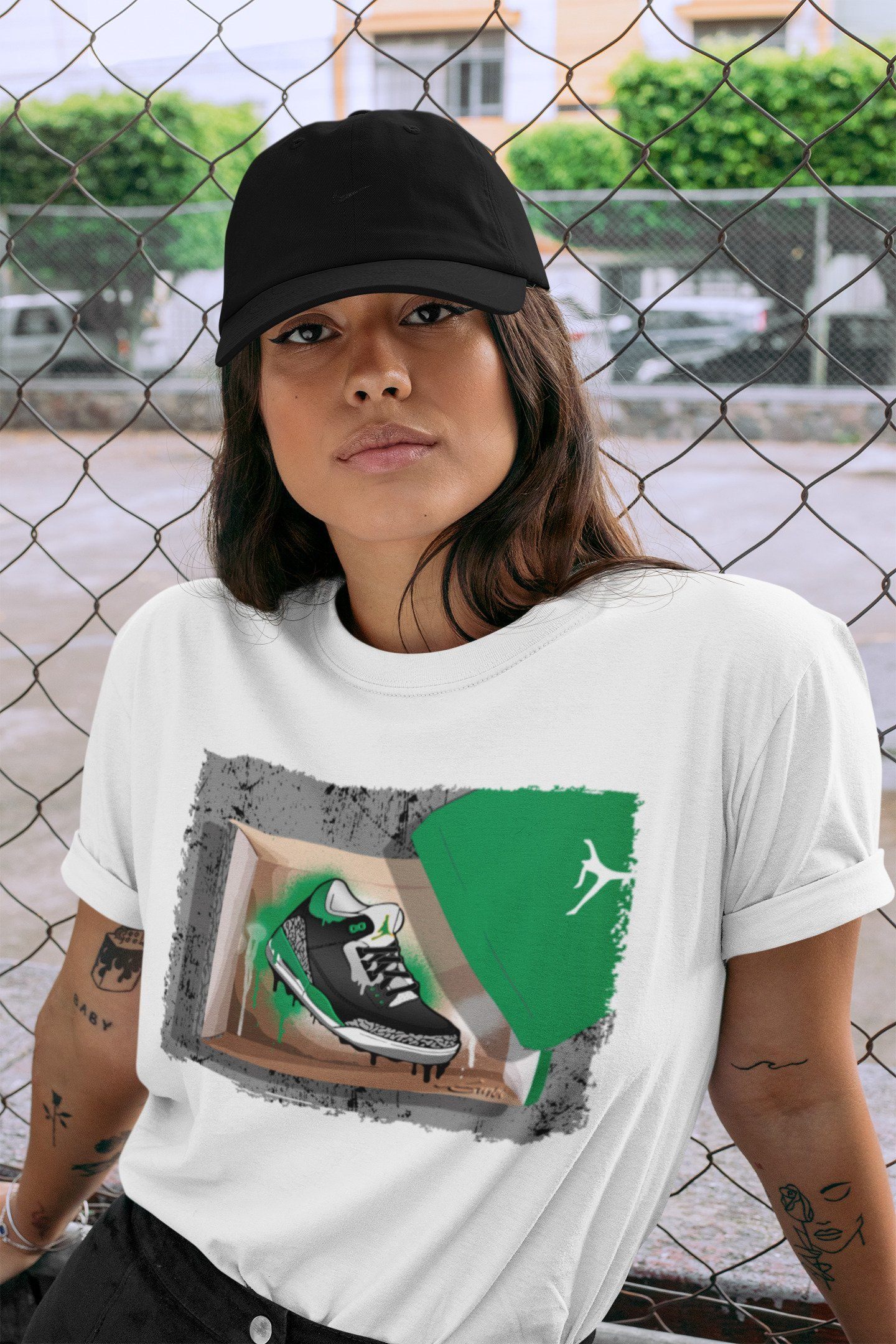 New Kicks Unisex Tops - Air Jordan 3 Pine Green