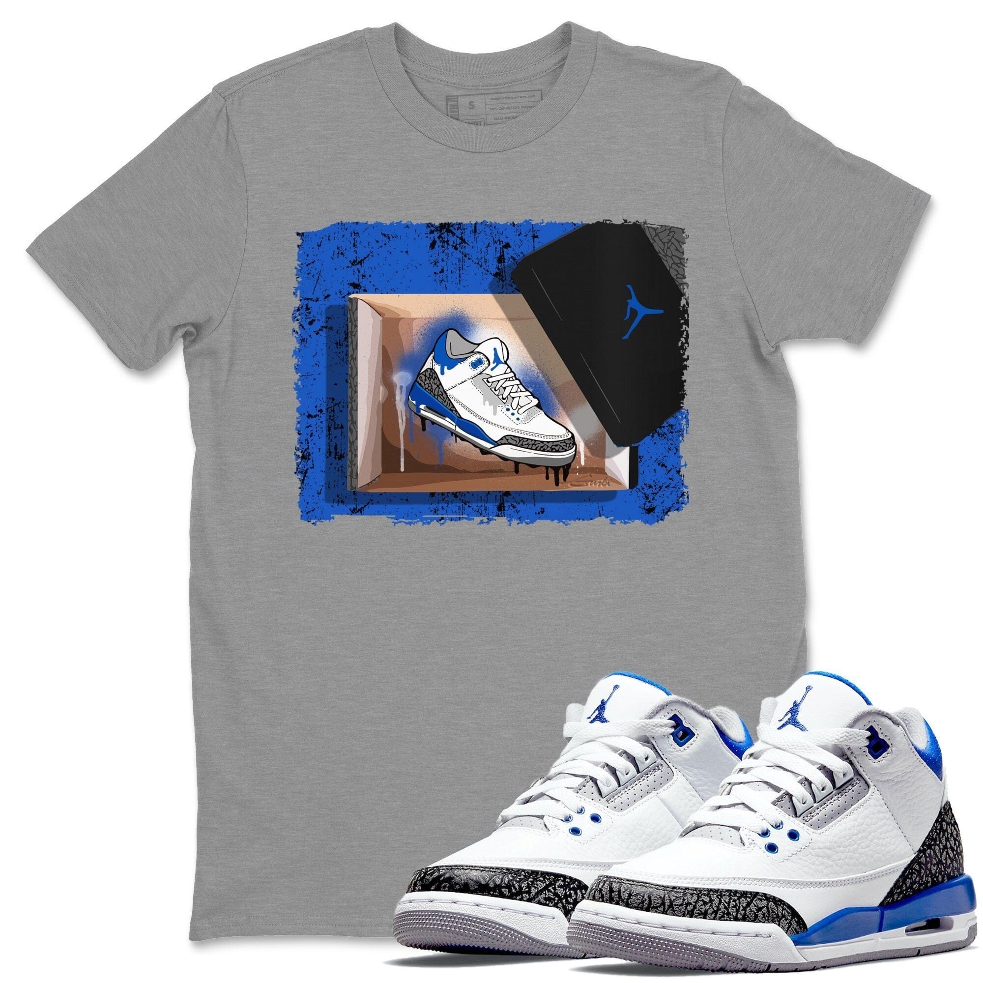 New Kicks Unisex Tops - Air Jordan 3 Racer Blue