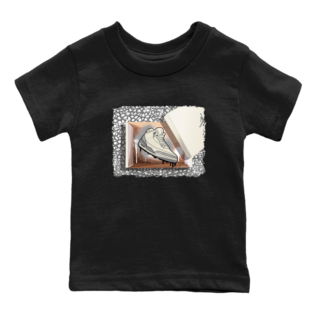 New Kicks snkmatch Tees Kids - Air Jordan 3 Sail and Cement Grey