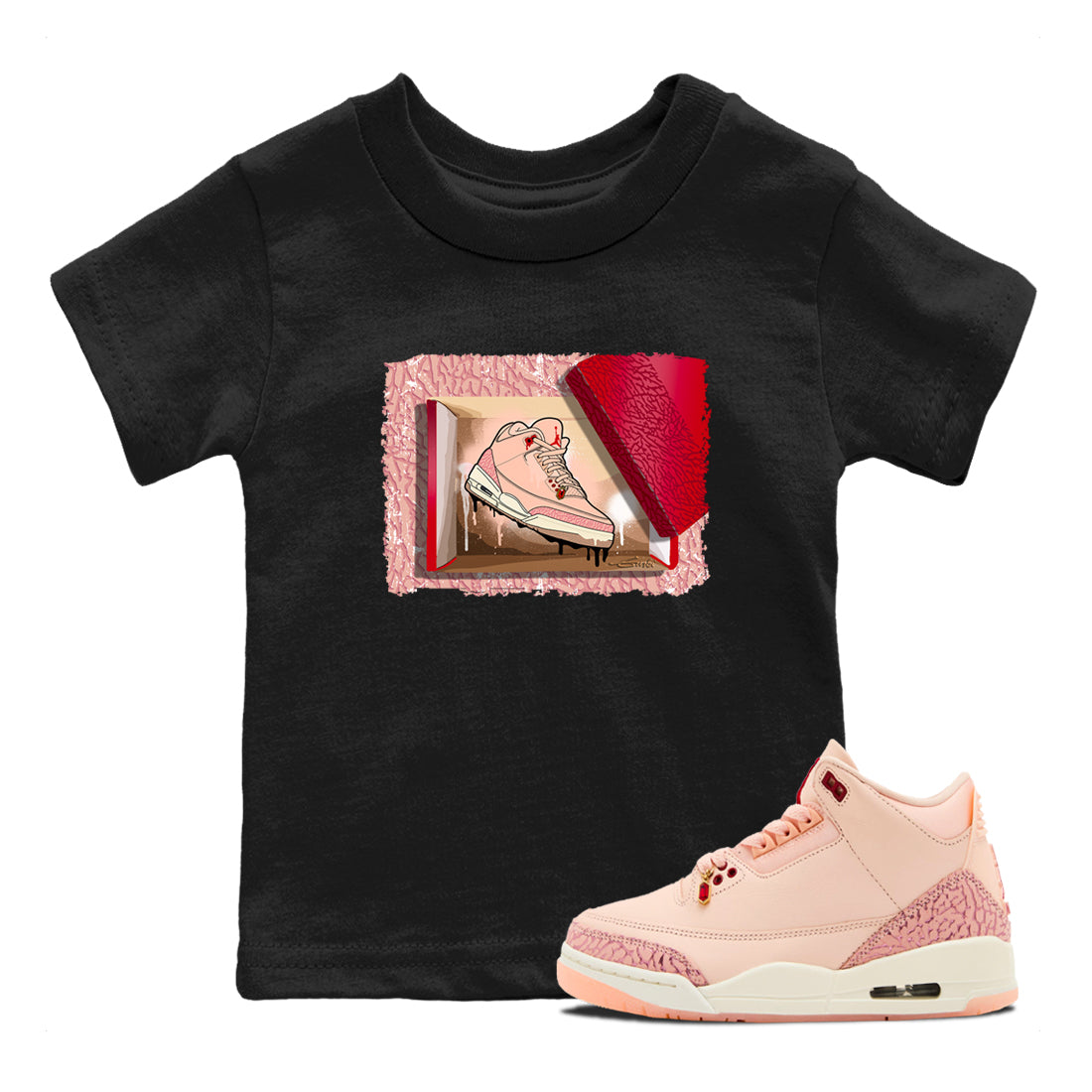 New Kicks snkmatch Tees Kids - Air Jordan 3 Valentines Day