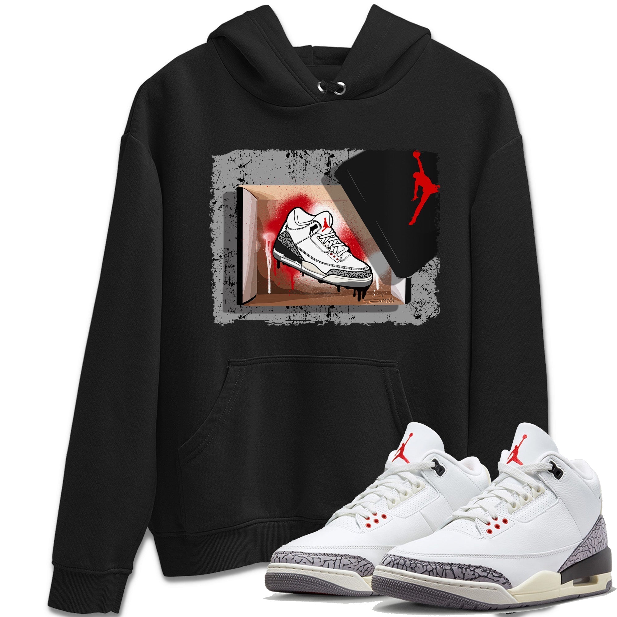 New Kicks Unisex Tops - Air Jordan 3 White Cement