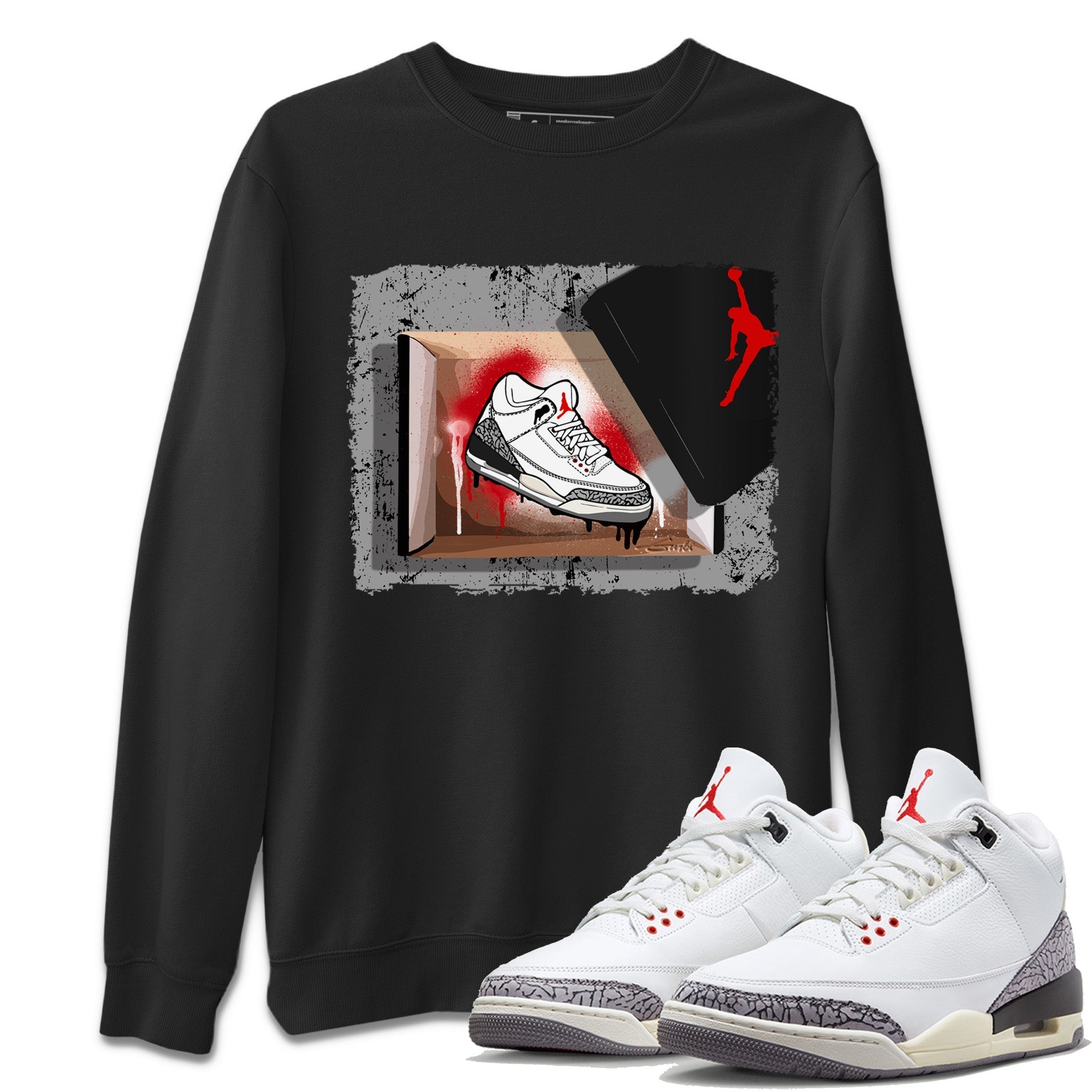 New Kicks Unisex Tops - Air Jordan 3 White Cement