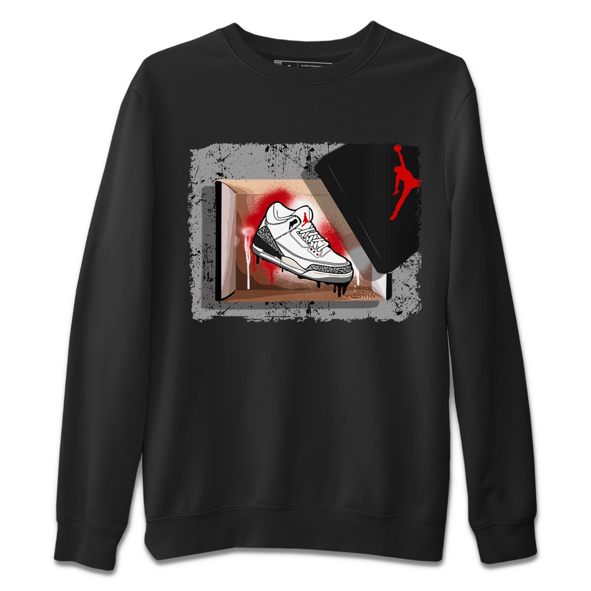 New Kicks Unisex Tops - Air Jordan 3 White Cement