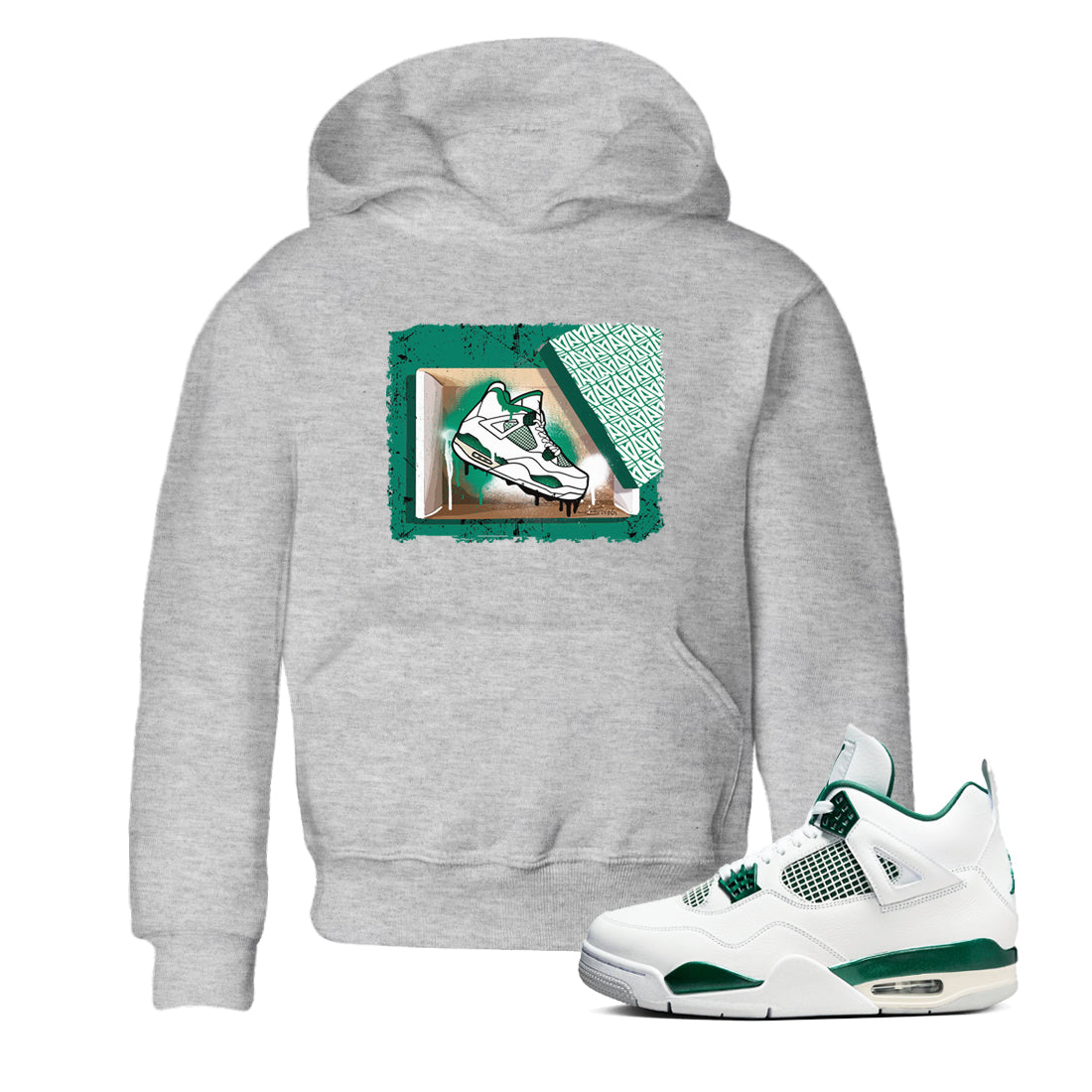 New Kicks snkmatch Tees Kids - Air Jordan 4 Oxidized Green
