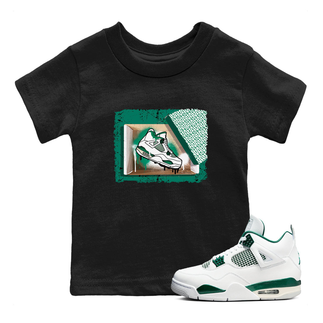 New Kicks snkmatch Tees Kids - Air Jordan 4 Oxidized Green