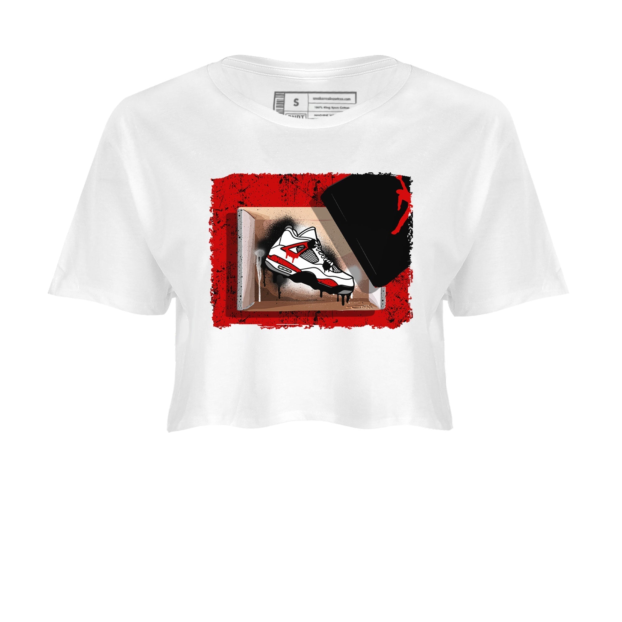New Kicks snkmatch Women's Top - Air Jordan 4 Red Cement
