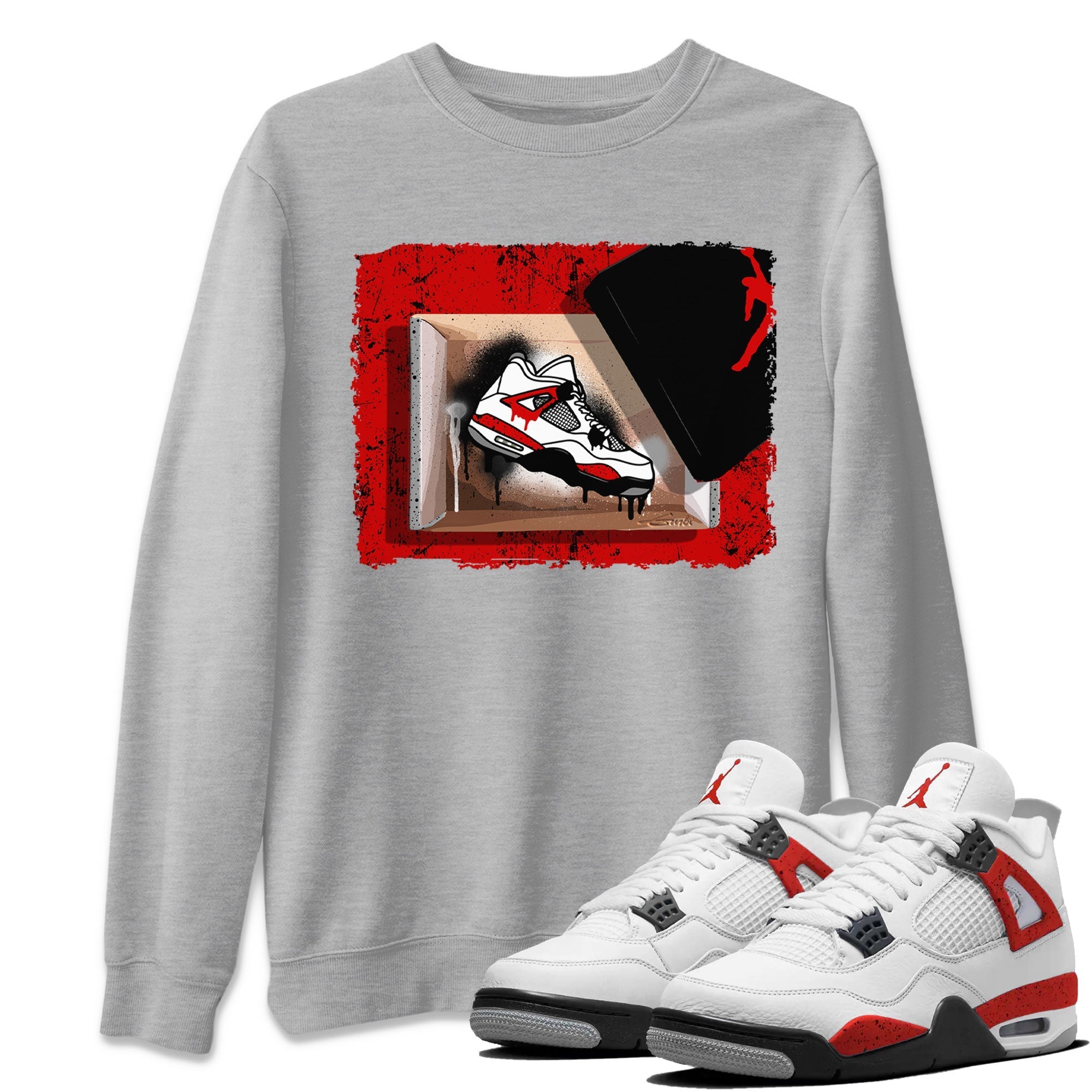 New Kicks snkmatch Tee - Air Jordan 4 Red Cement