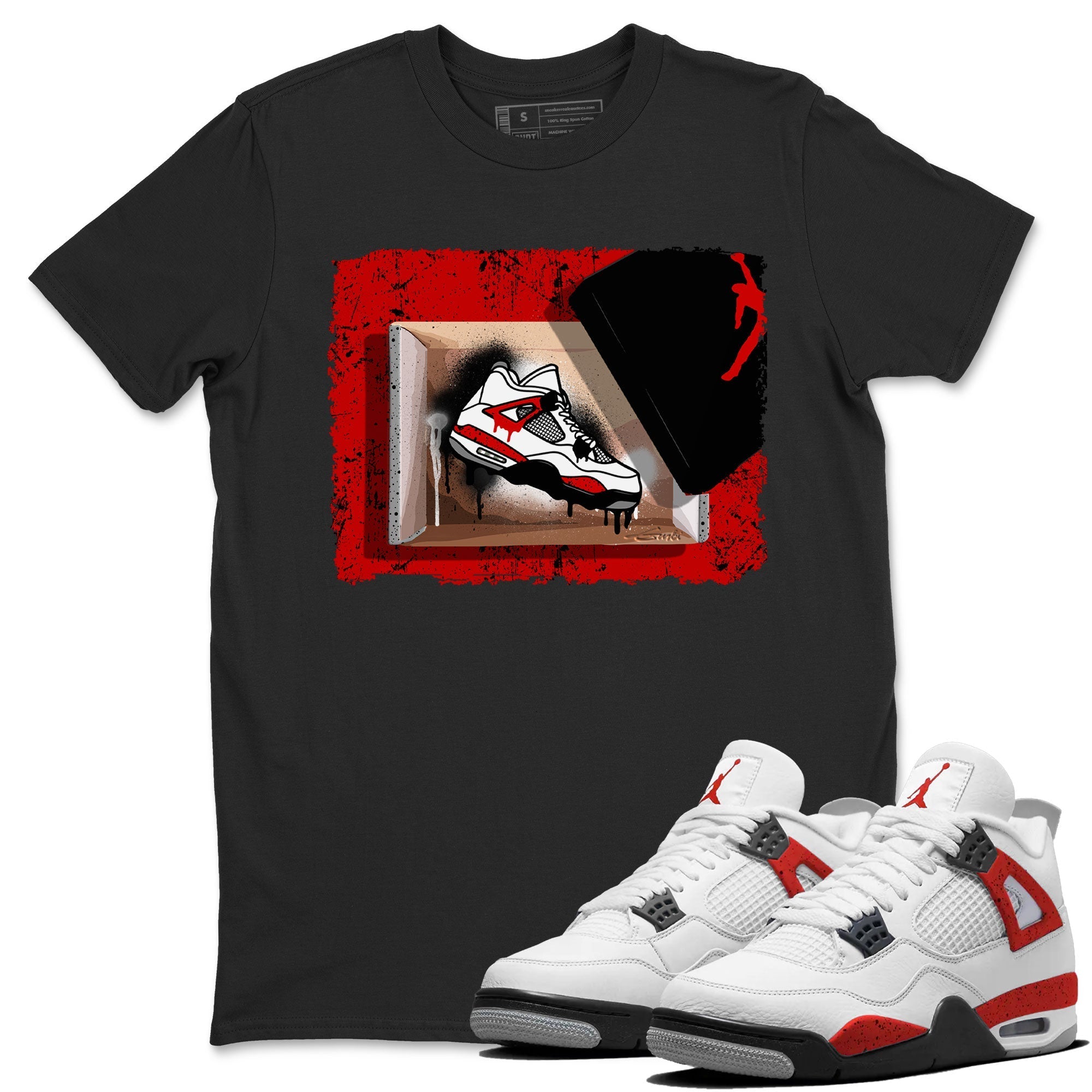 New Kicks snkmatch Tee - Air Jordan 4 Red Cement