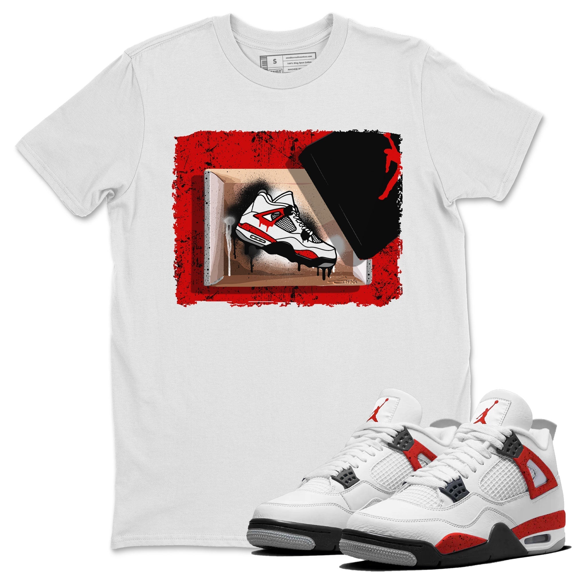 New Kicks snkmatch Tee - Air Jordan 4 Red Cement