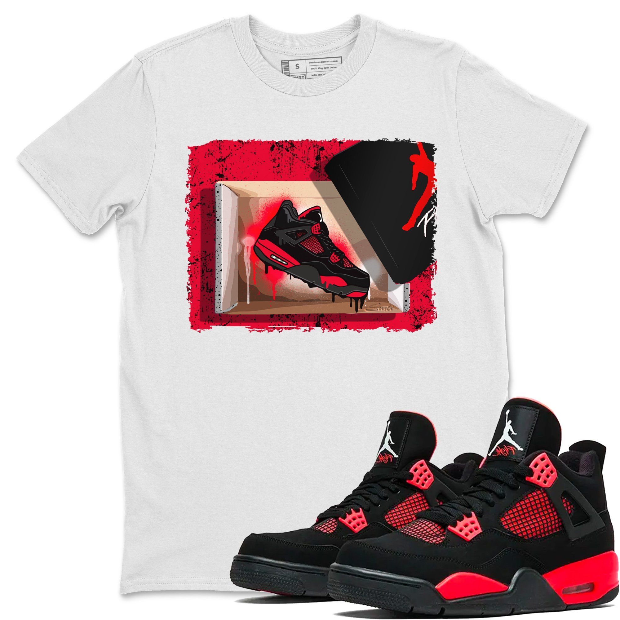 New Kicks Unisex Tops - Air Jordan 4 Red Thunder