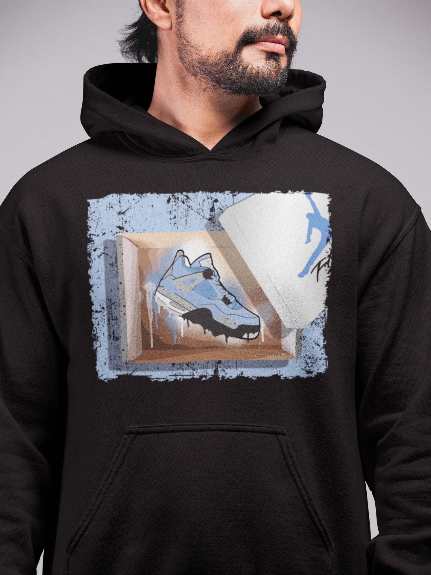 New Kicks Unisex Tops - Air Jordan 4 University Blue