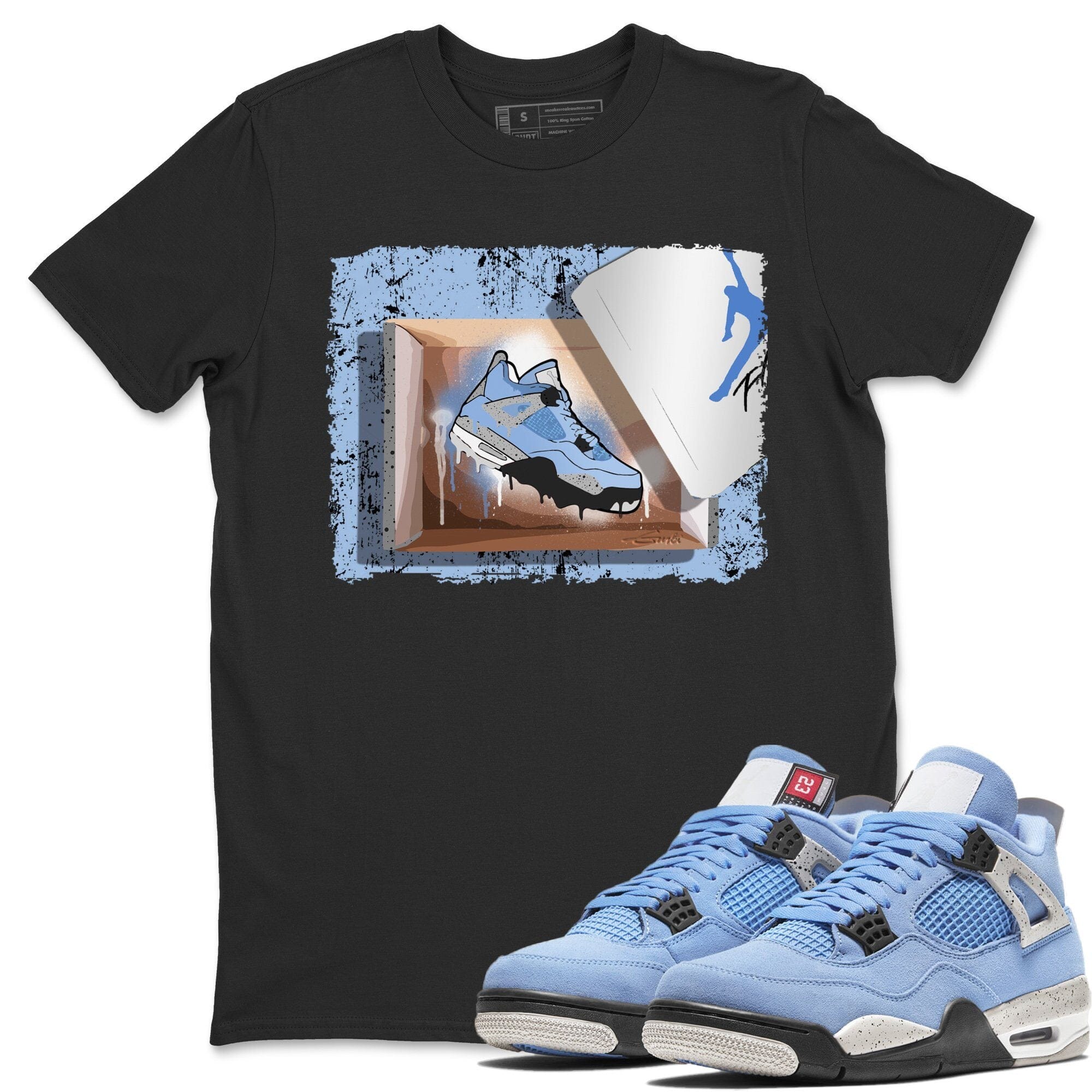 New Kicks Unisex Tops - Air Jordan 4 University Blue