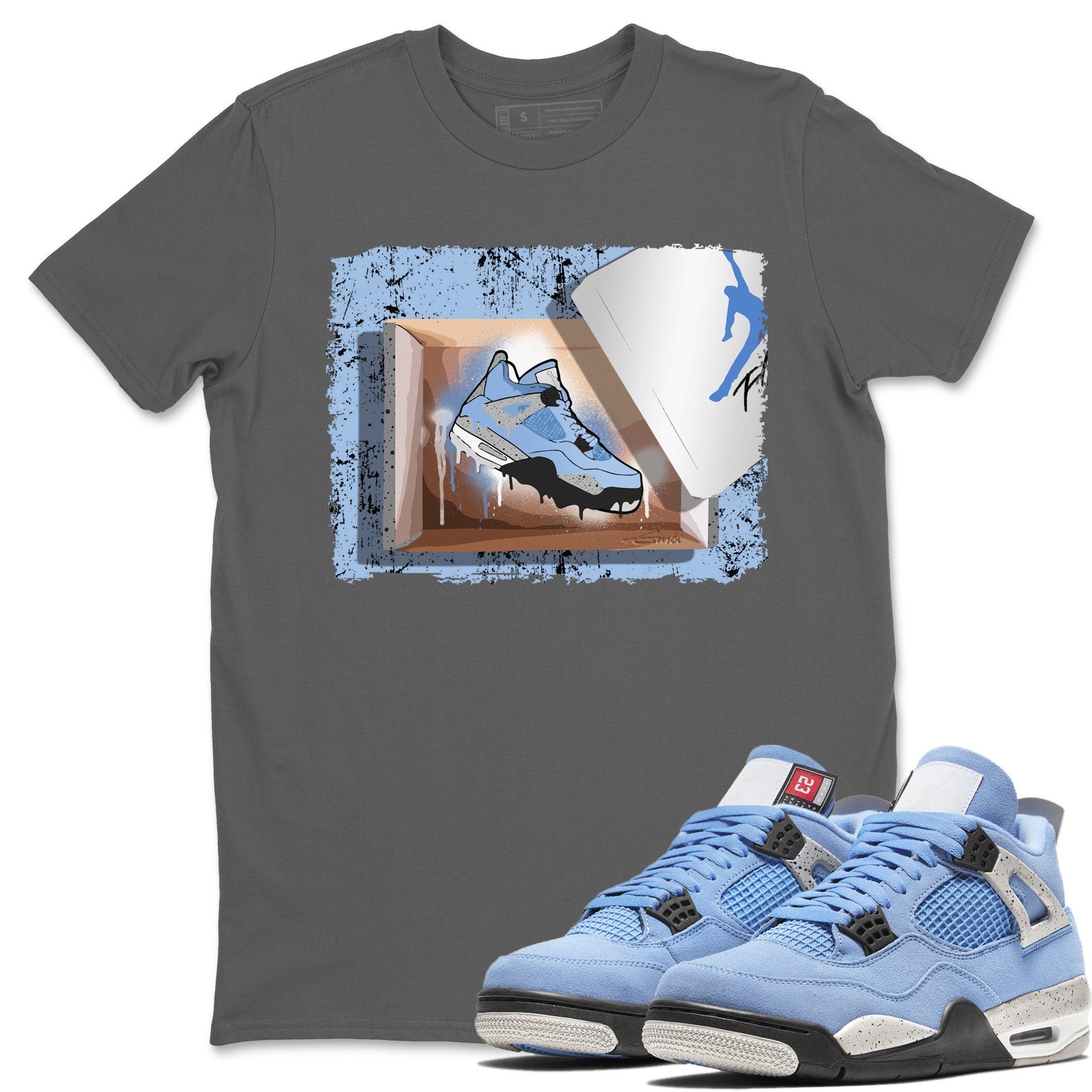 New Kicks Unisex Tops - Air Jordan 4 University Blue