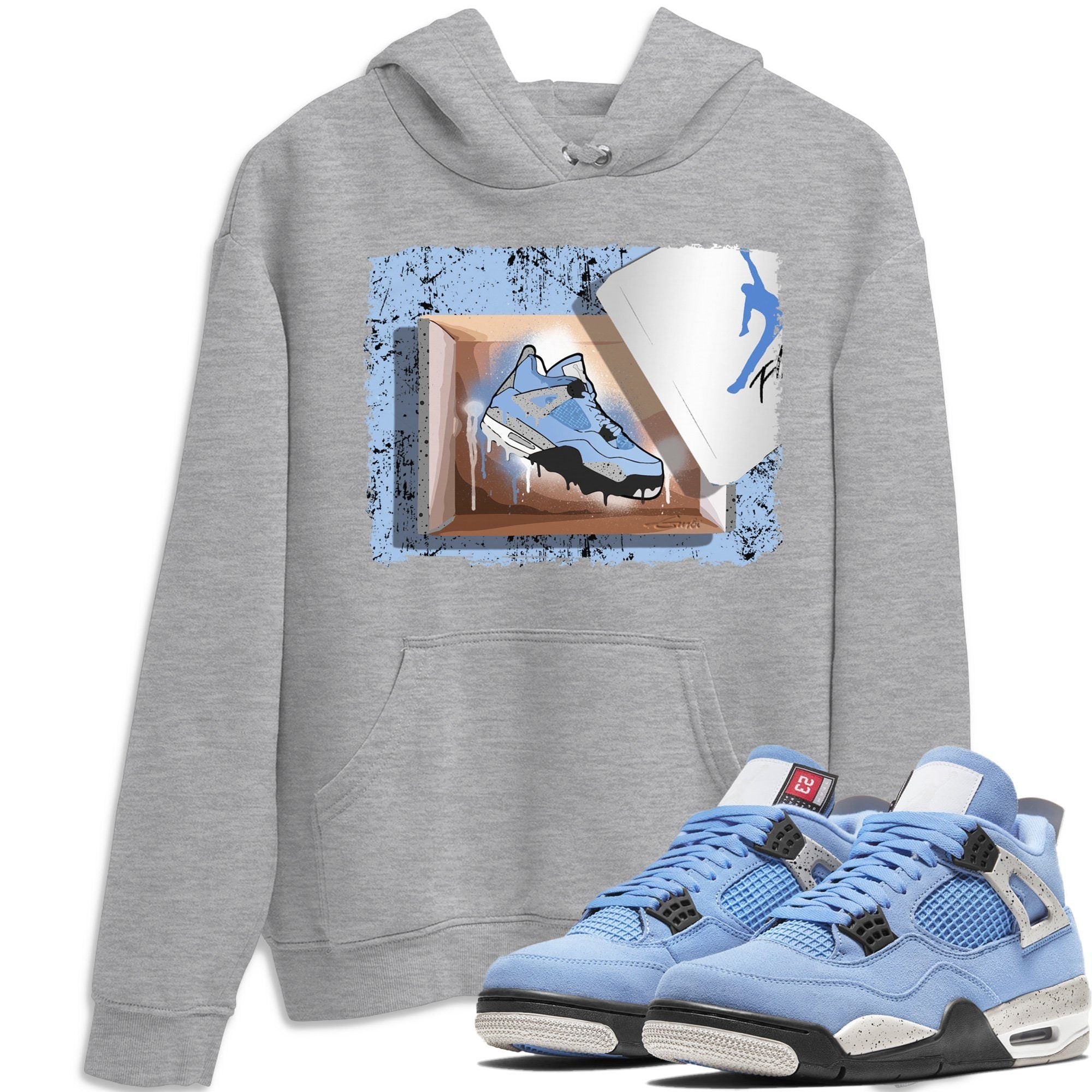 New Kicks Unisex Tops - Air Jordan 4 University Blue