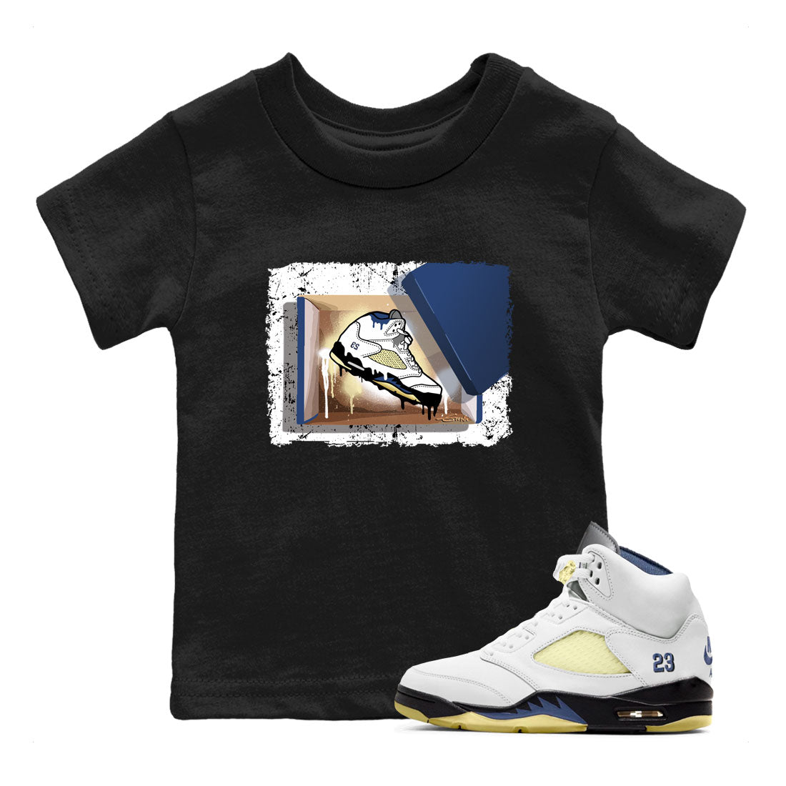 New Kicks snkmatch Tee Kids - Air Jordan 5 A Ma Maniere x Photon Dust