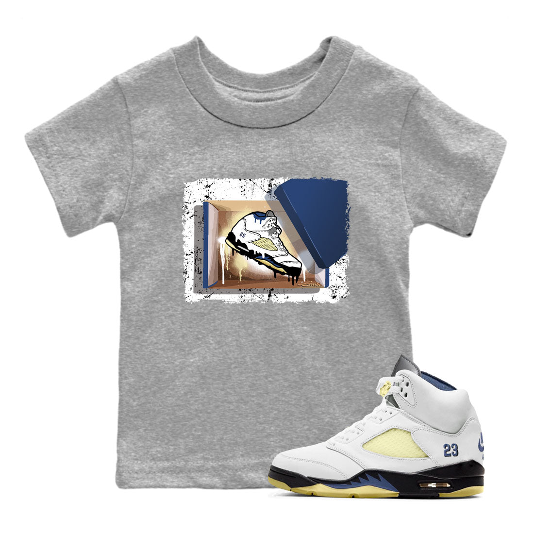 New Kicks snkmatch Tee Kids - Air Jordan 5 A Ma Maniere x Photon Dust