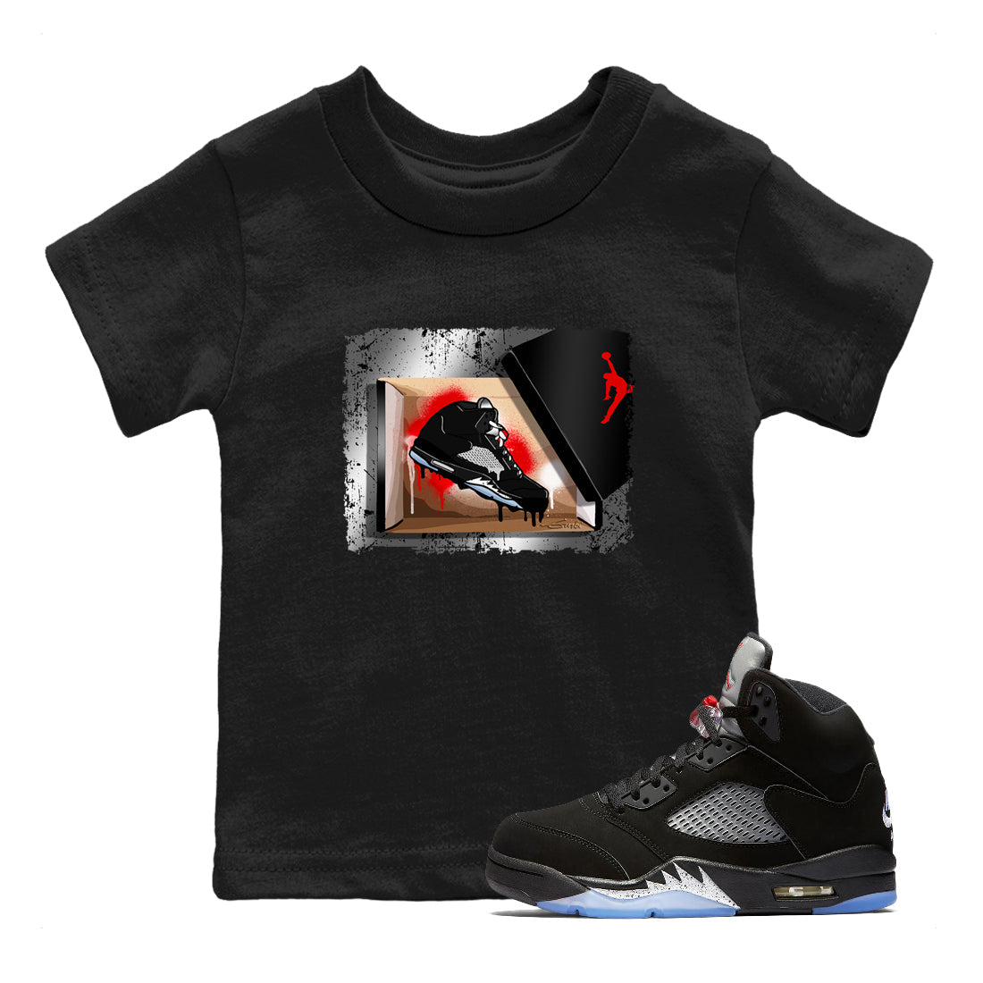 New Kicks snkmatch Tees Kids - Air Jordan 5 Reimagined