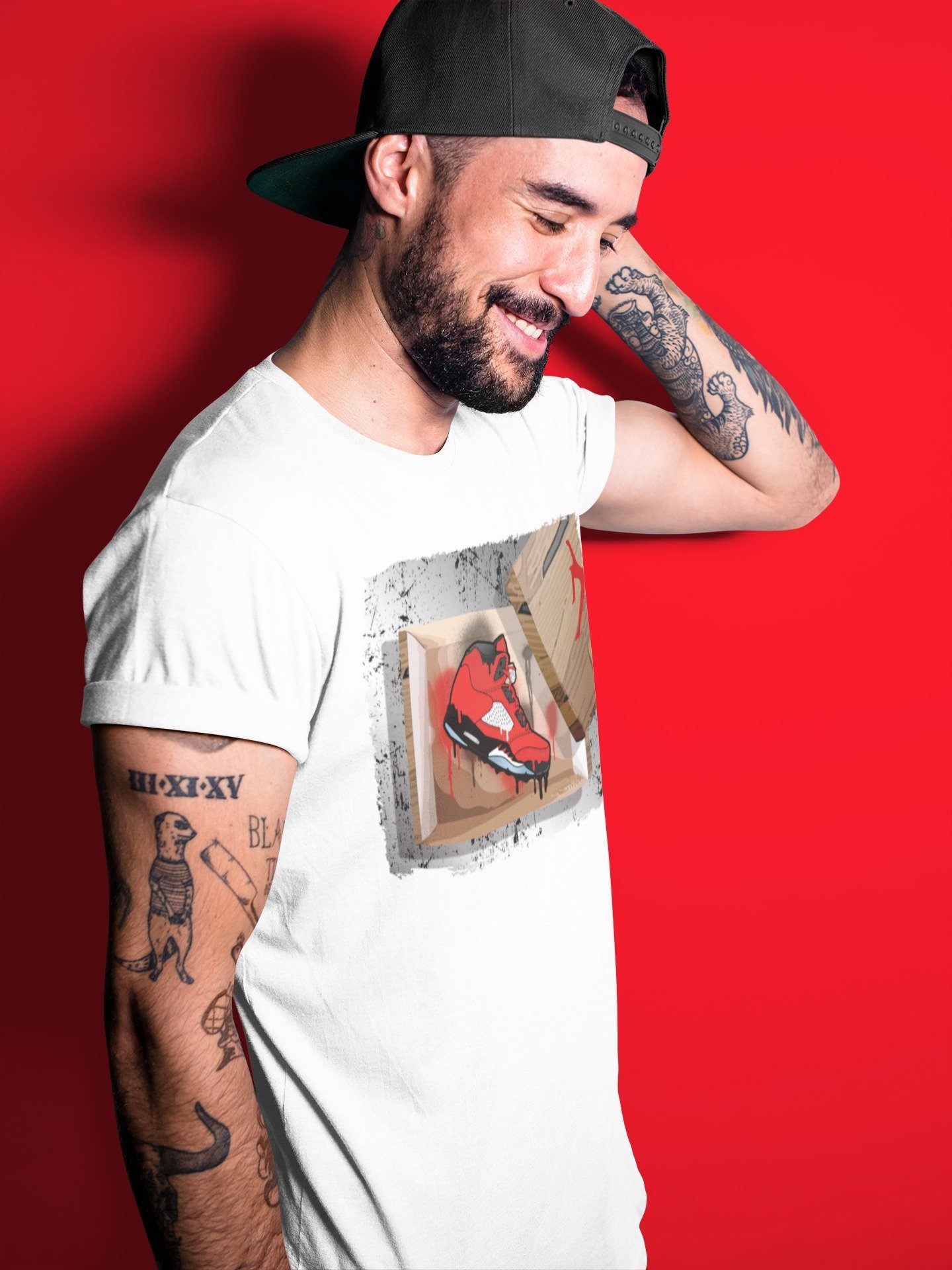 New Kicks Unisex Tops - Air Jordan 5 Raging Bull