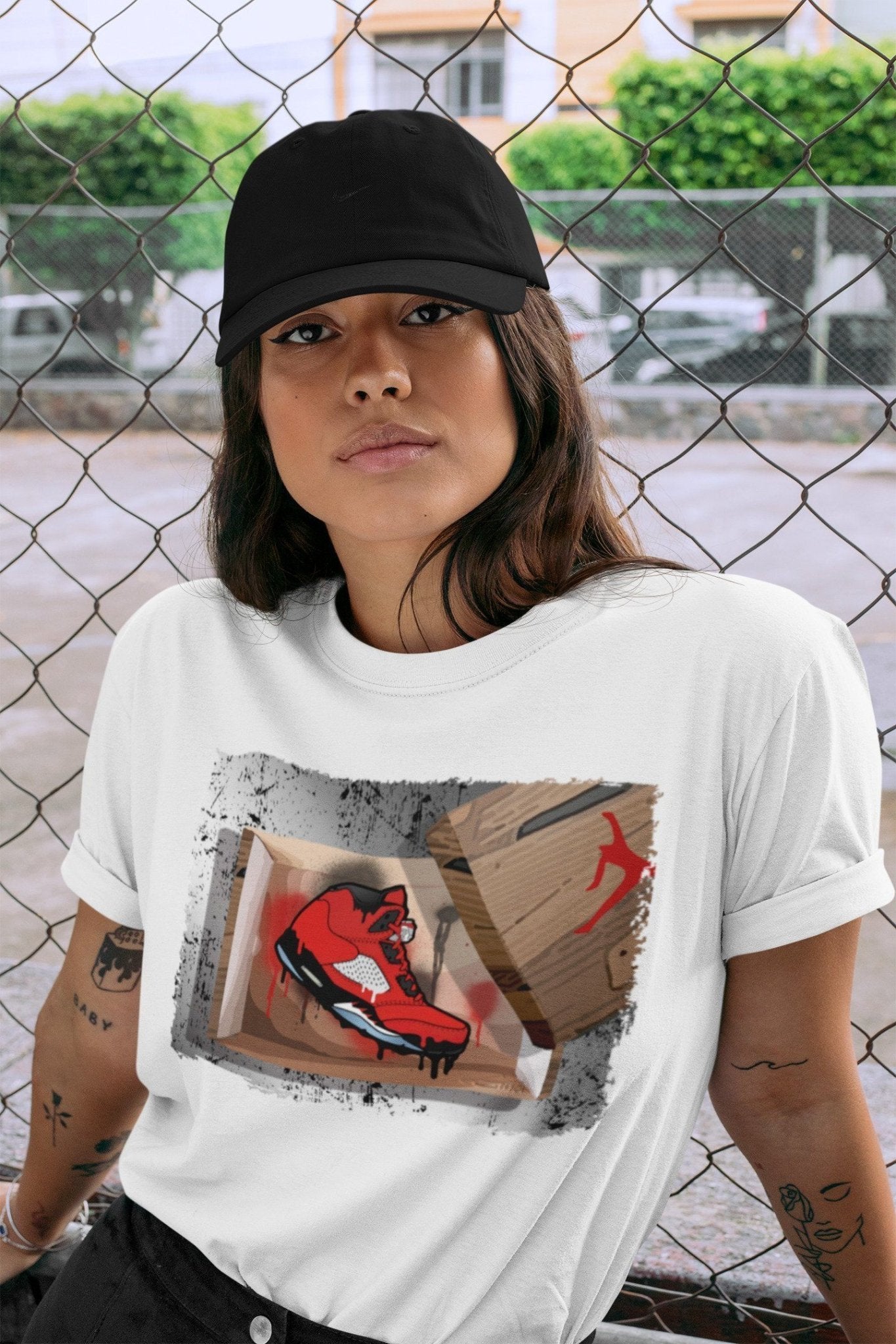 New Kicks Unisex Tops - Air Jordan 5 Raging Bull