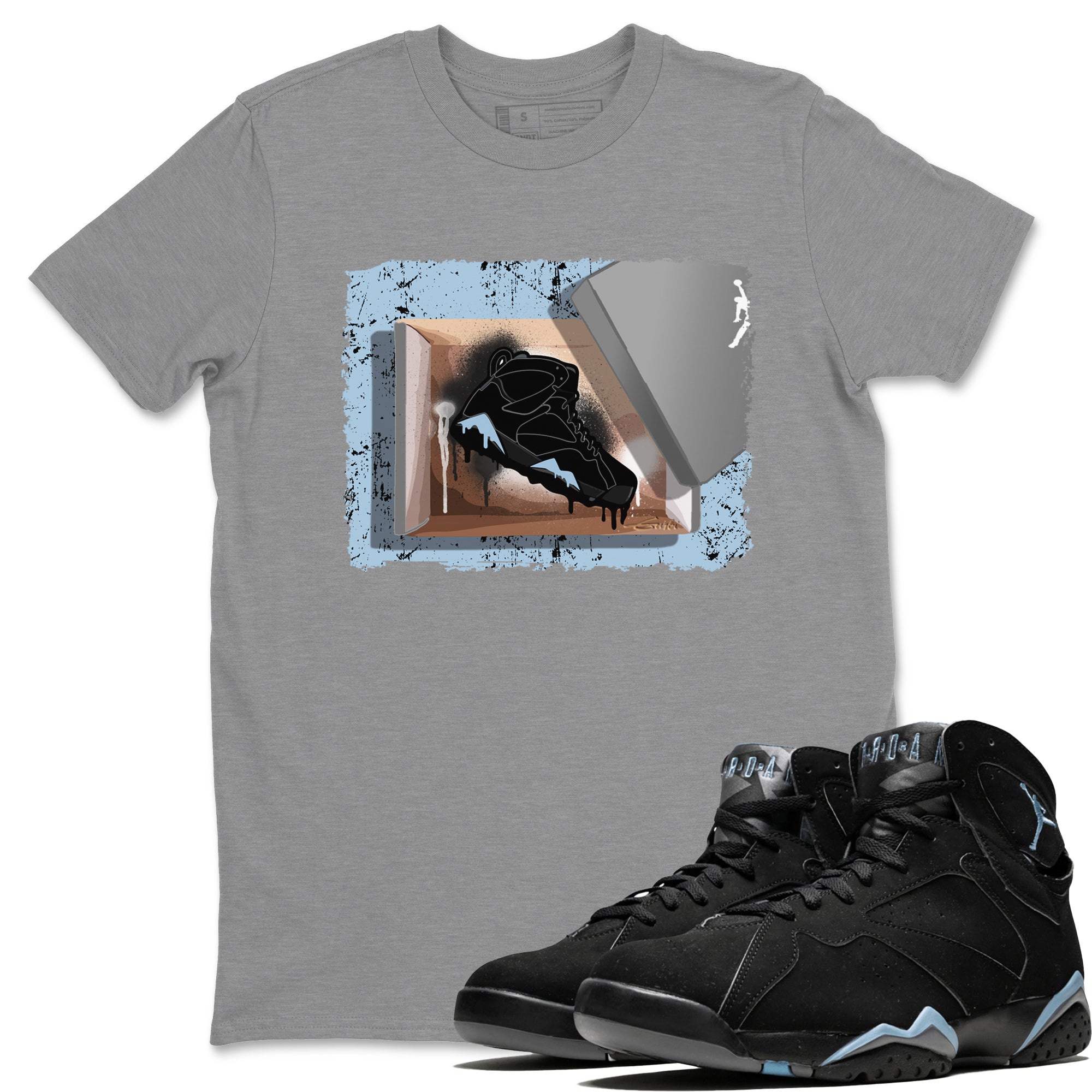 New Kicks Unisex Tops - Air Jordan 7 Chambray
