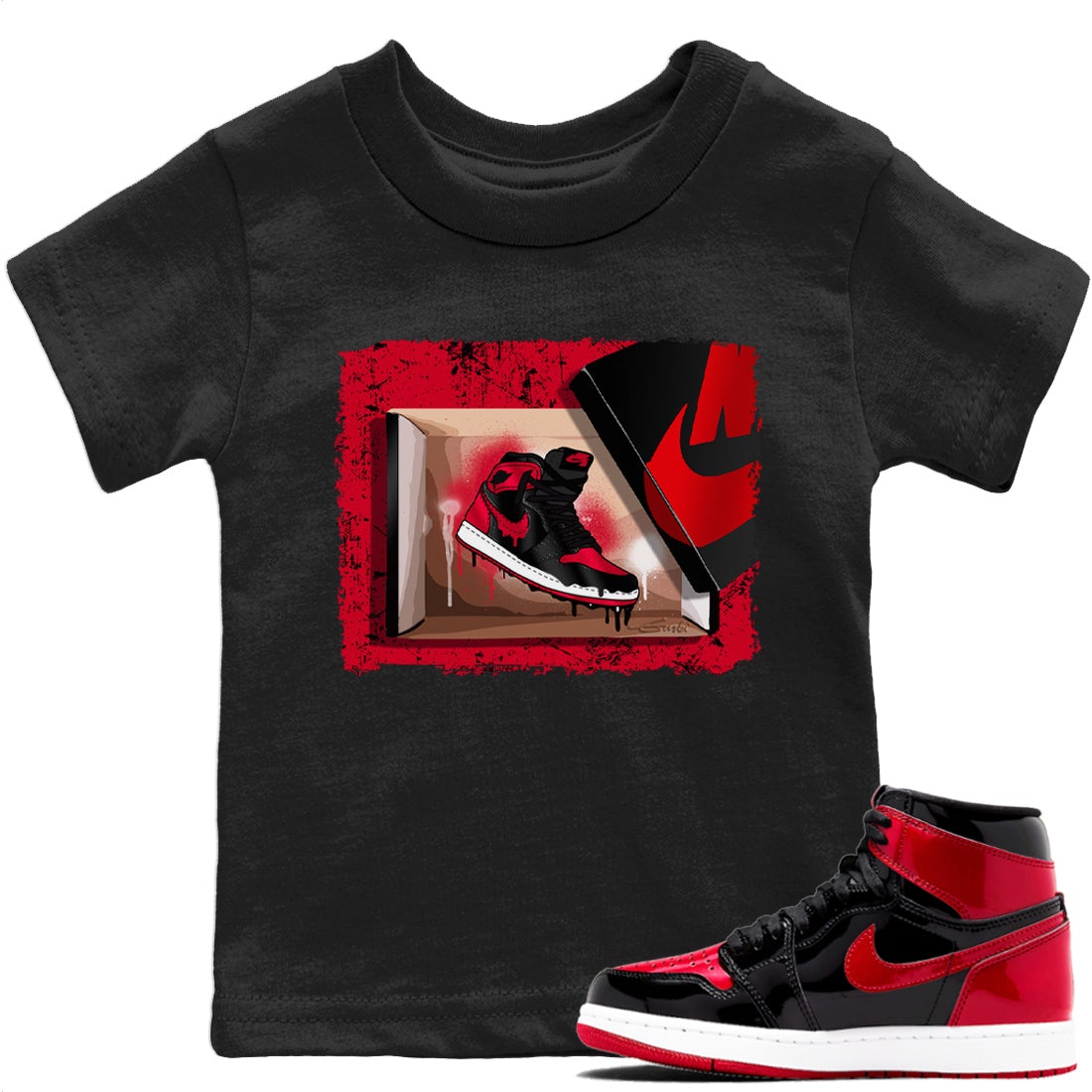 New Kicks Kids Tops - Air Jordan 1 Bred Patent