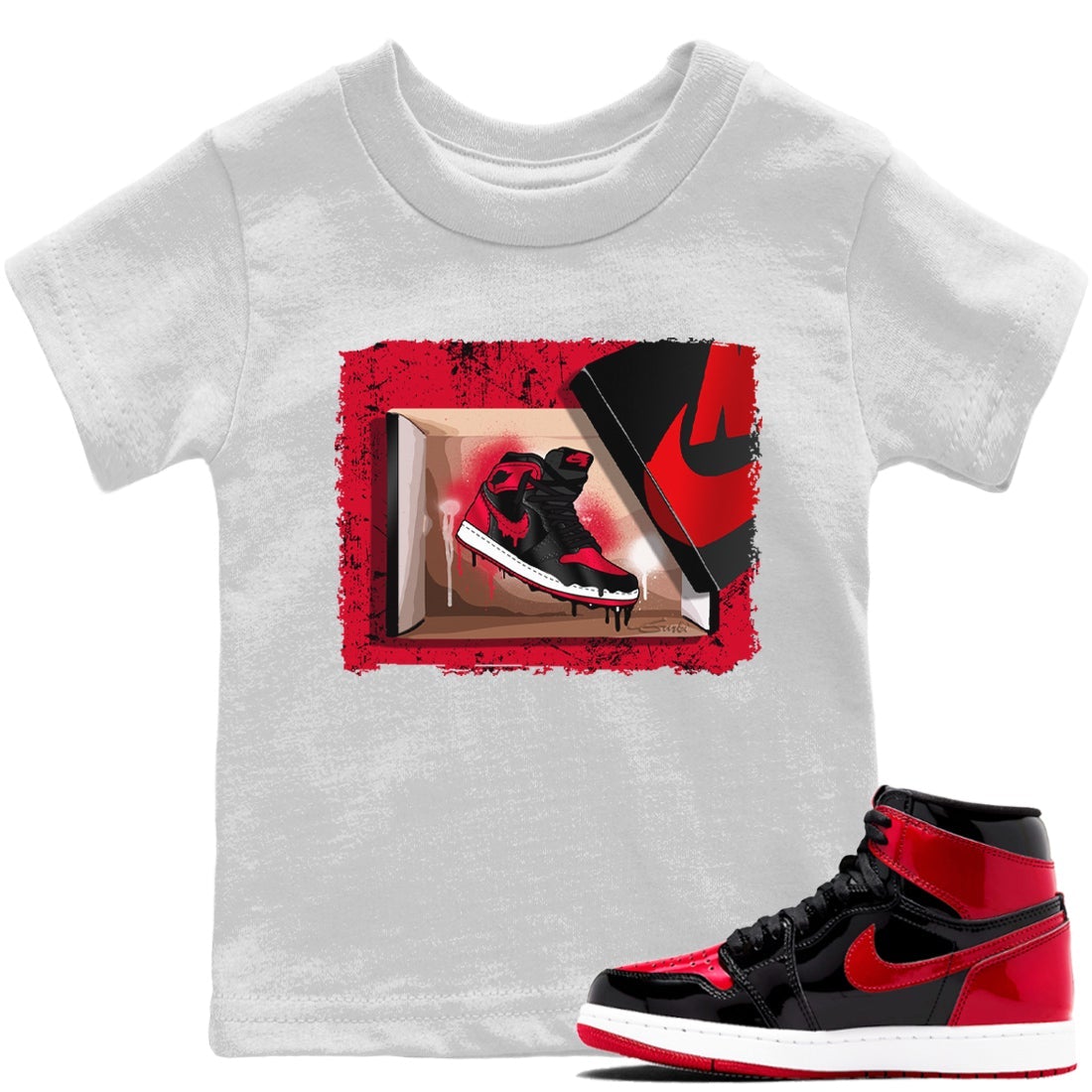 New Kicks Kids Tops - Air Jordan 1 Bred Patent