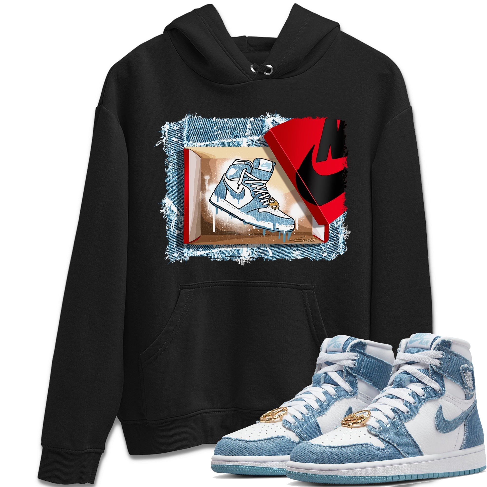 New Kicks Unisex Tops - Air Jordan 1 Denim