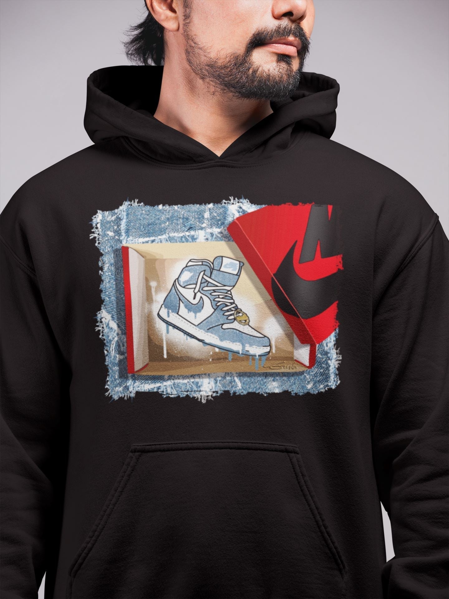 New Kicks Unisex Tops - Air Jordan 1 Denim