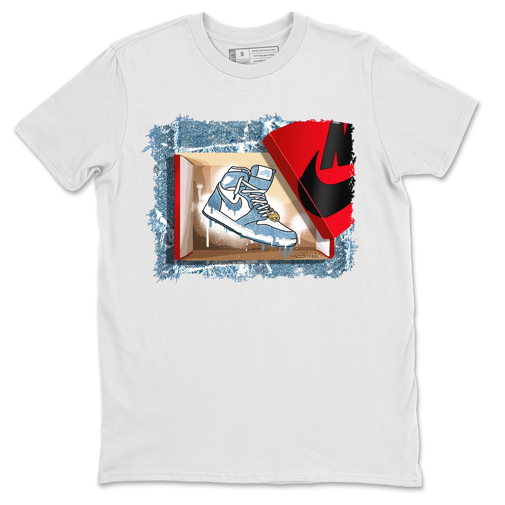New Kicks Unisex Tops - Air Jordan 1 Denim