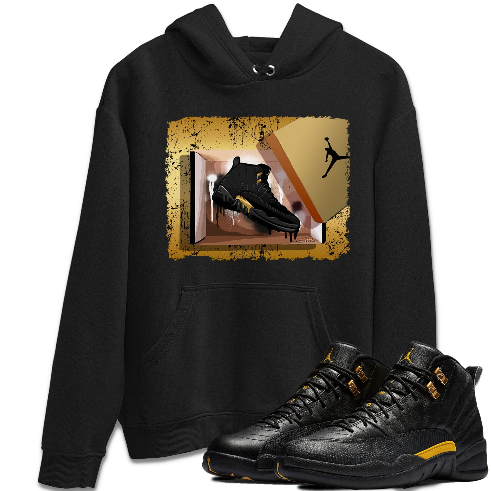 New Kicks Unisex Tops - Air Jordan 12 Black Taxi
