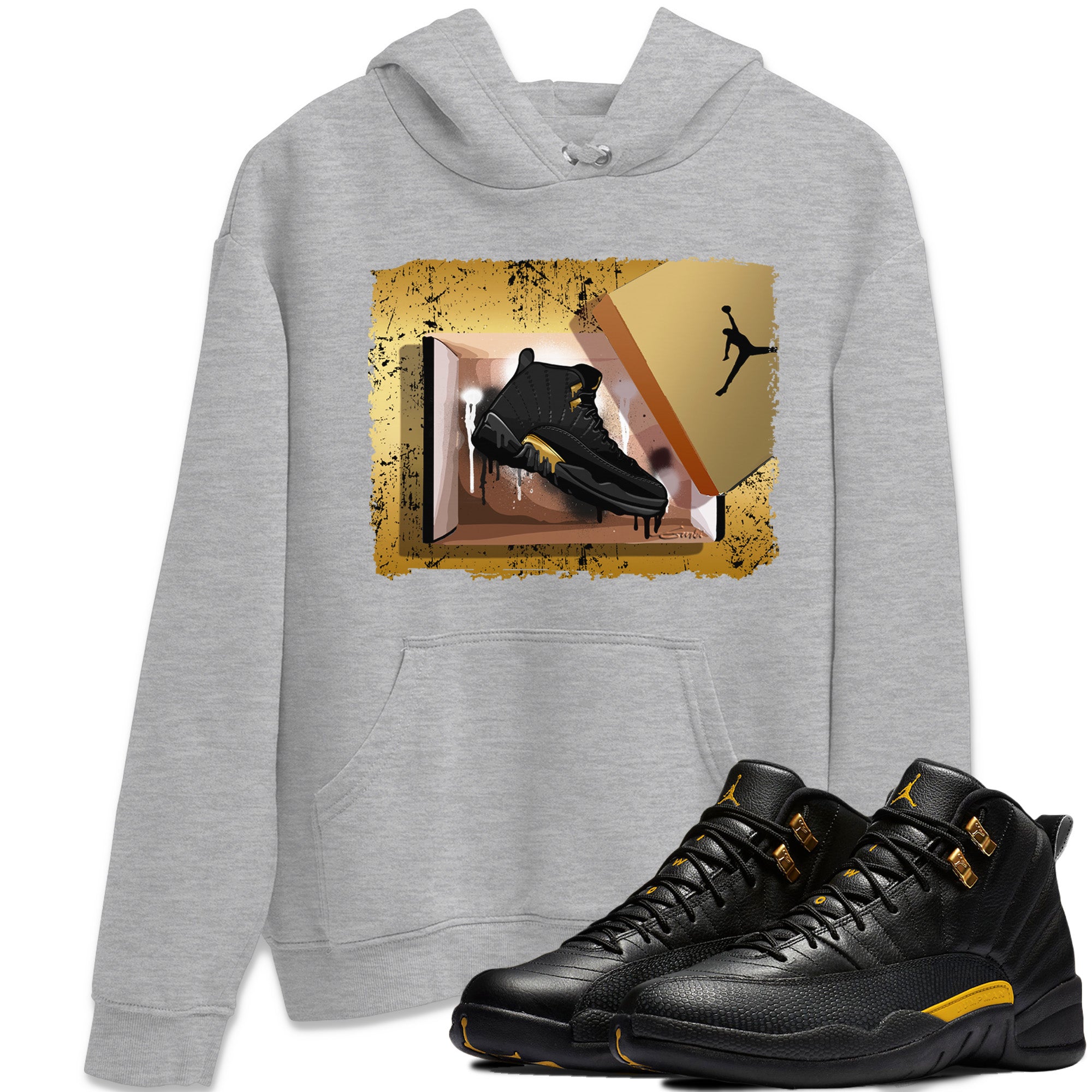 New Kicks Unisex Tops - Air Jordan 12 Black Taxi