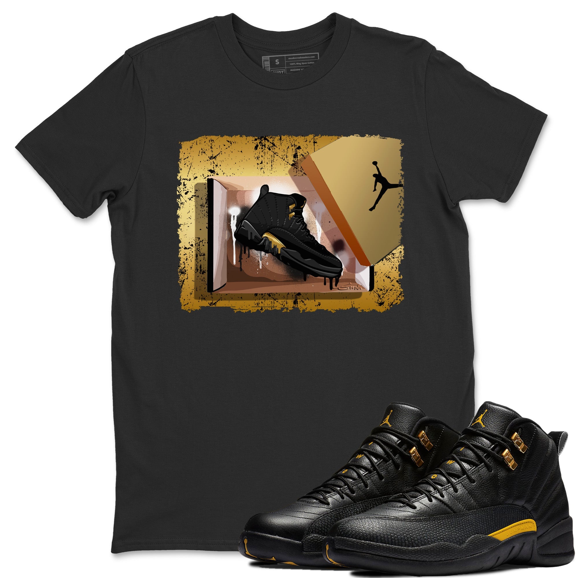 New Kicks Unisex Tops - Air Jordan 12 Black Taxi