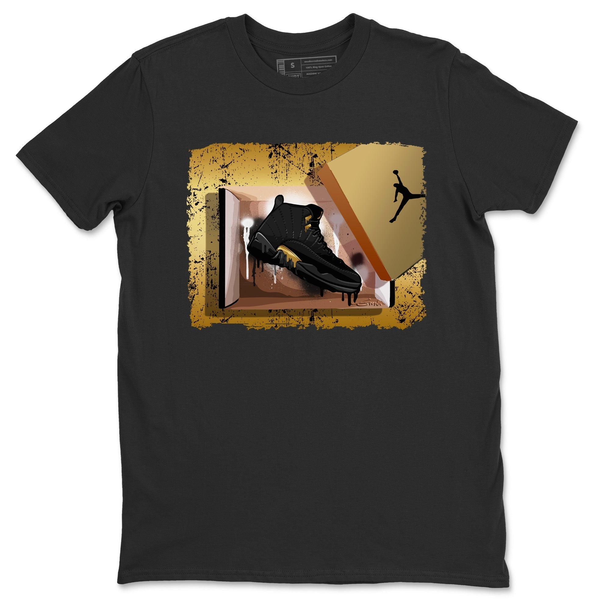 New Kicks Unisex Tops - Air Jordan 12 Black Taxi