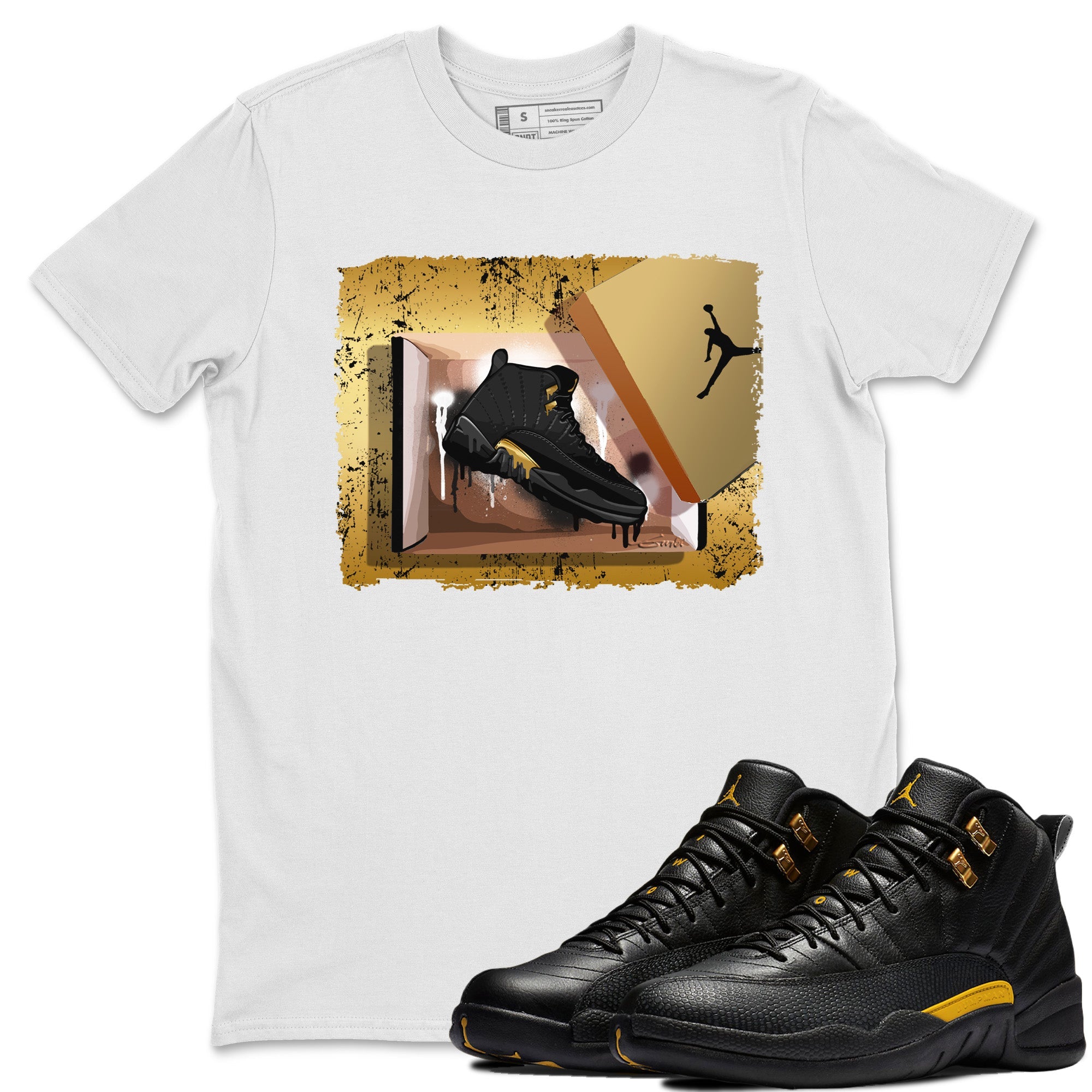 New Kicks Unisex Tops - Air Jordan 12 Black Taxi
