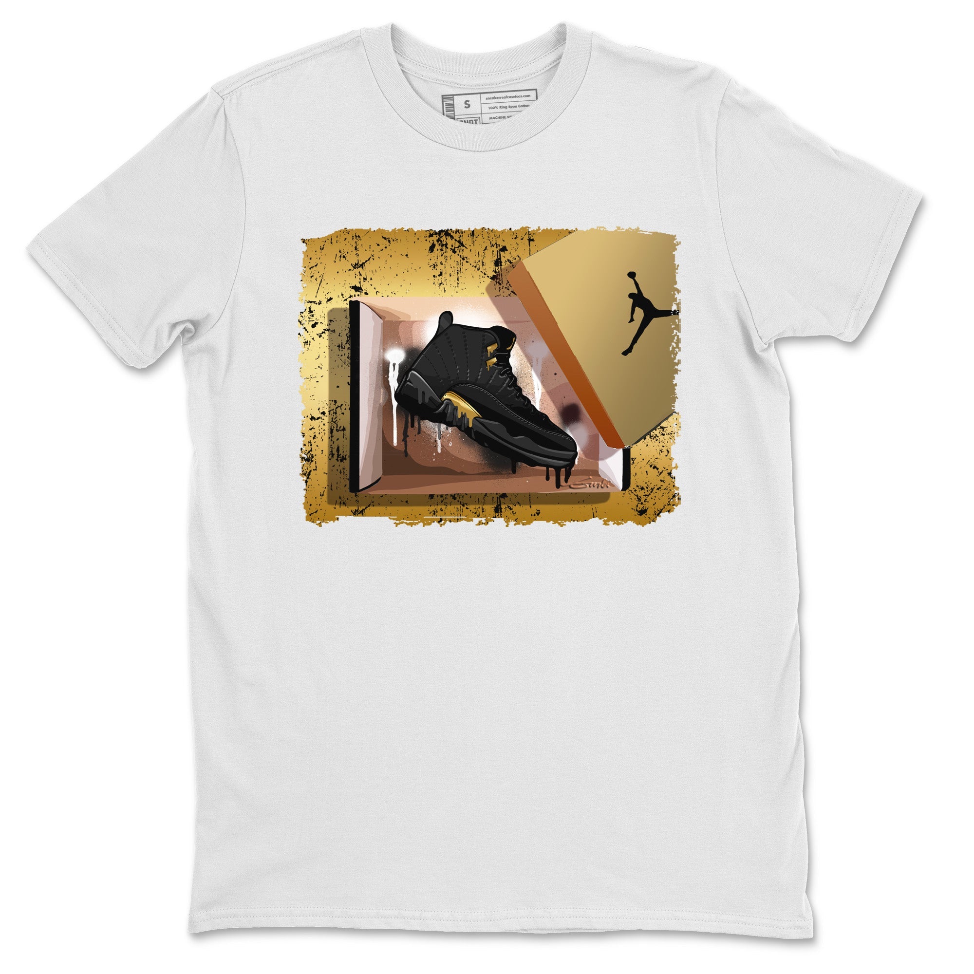 New Kicks Unisex Tops - Air Jordan 12 Black Taxi