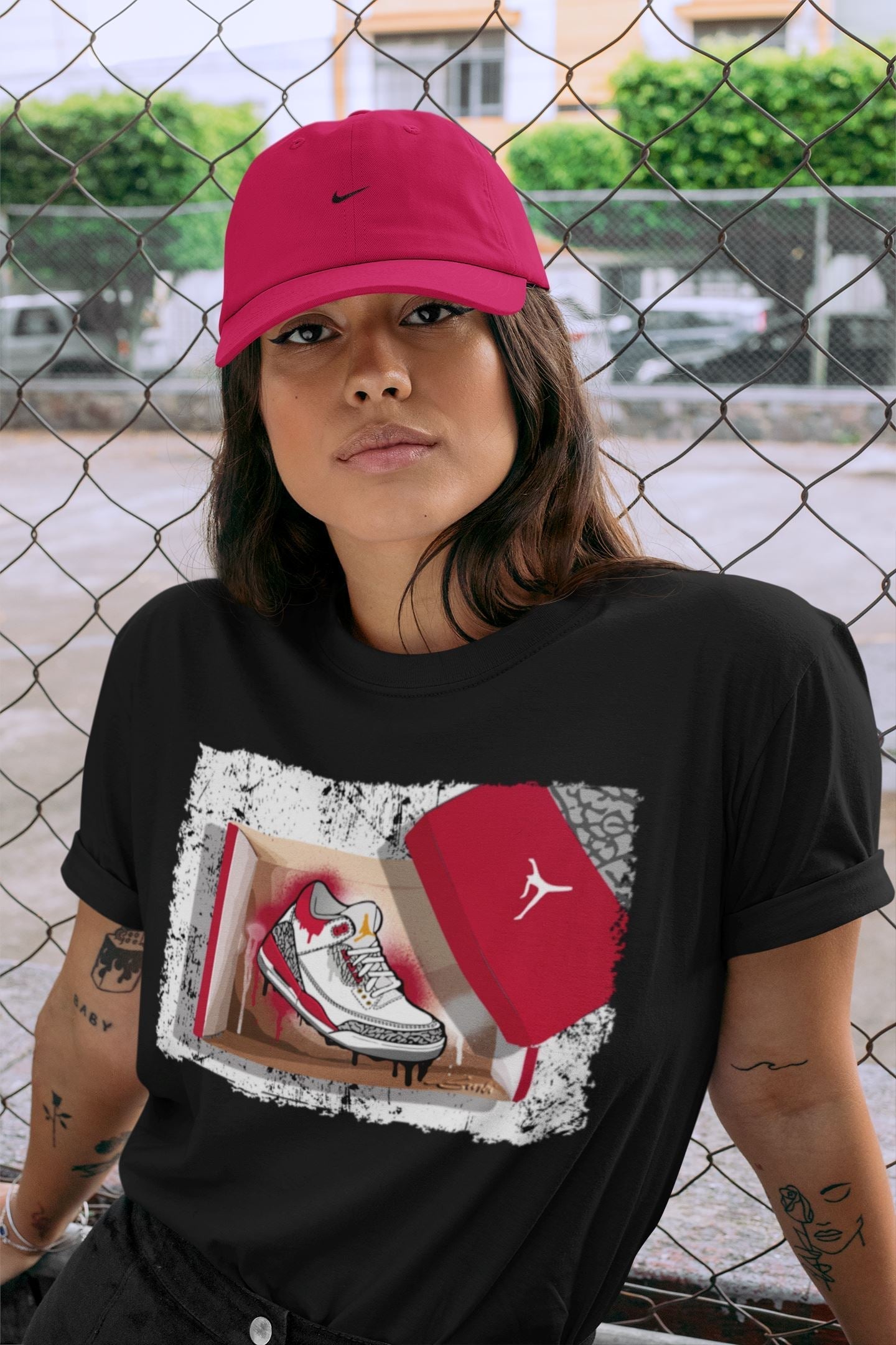 New Kicks Unisex Tops - Air Jordan 3 Cardinal