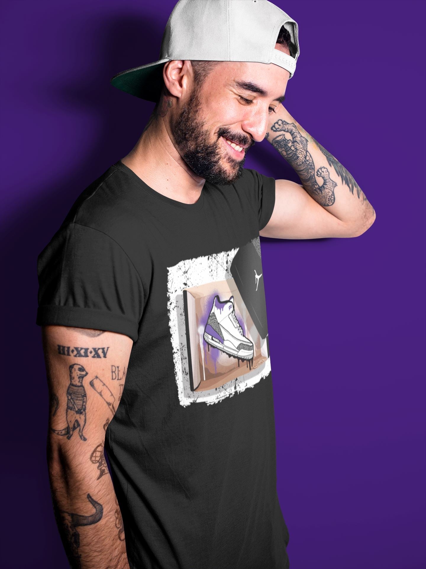 New Kicks Unisex Tops - Air Jordan 3 Dark Iris