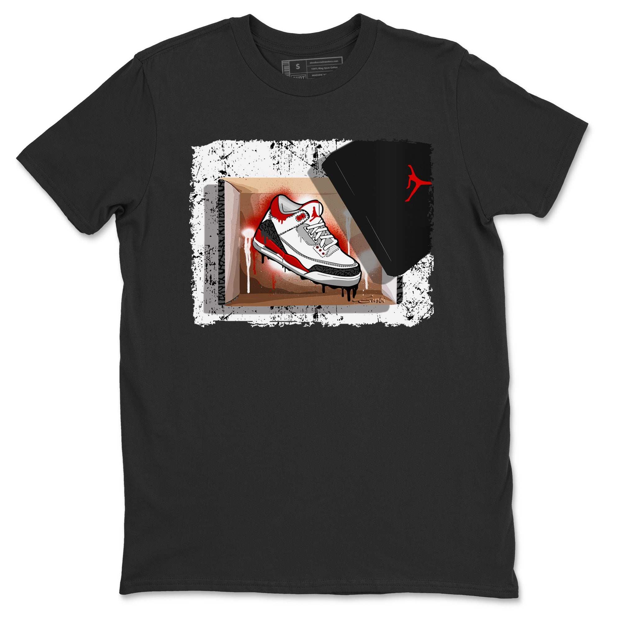 New Kicks Unisex Tops - Air Jordan 3 Fire Red