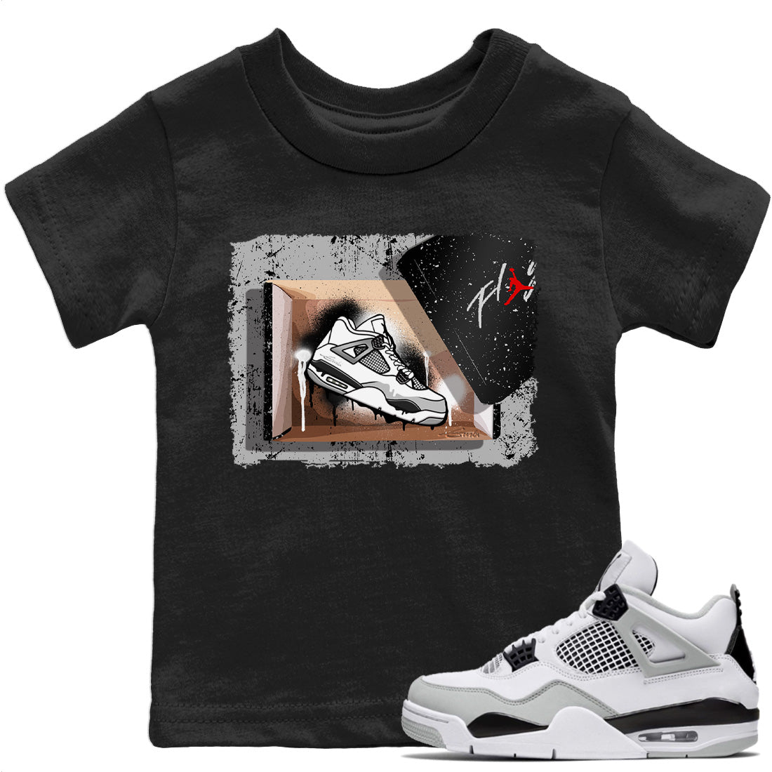 New Kicks Kids Tops - Air Jordan 4 Military Black