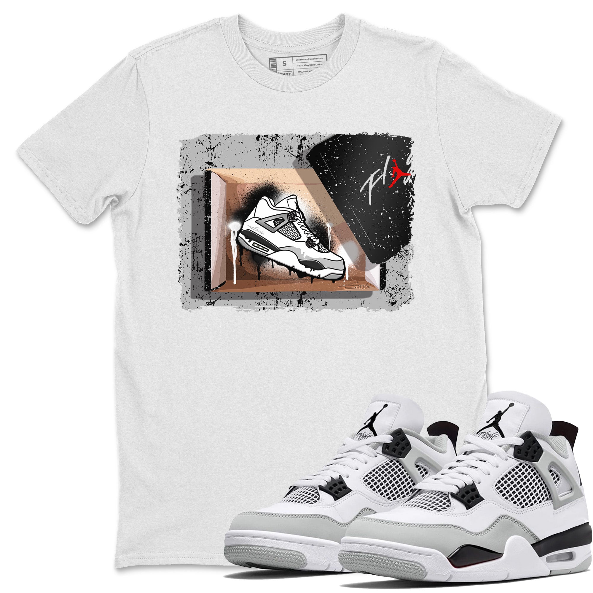 New Kicks Unisex Tops - Air Jordan 4 Military Black