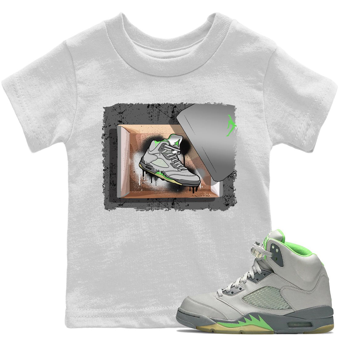 New Kicks Kids Tops - Air Jordan 5 Green Bean