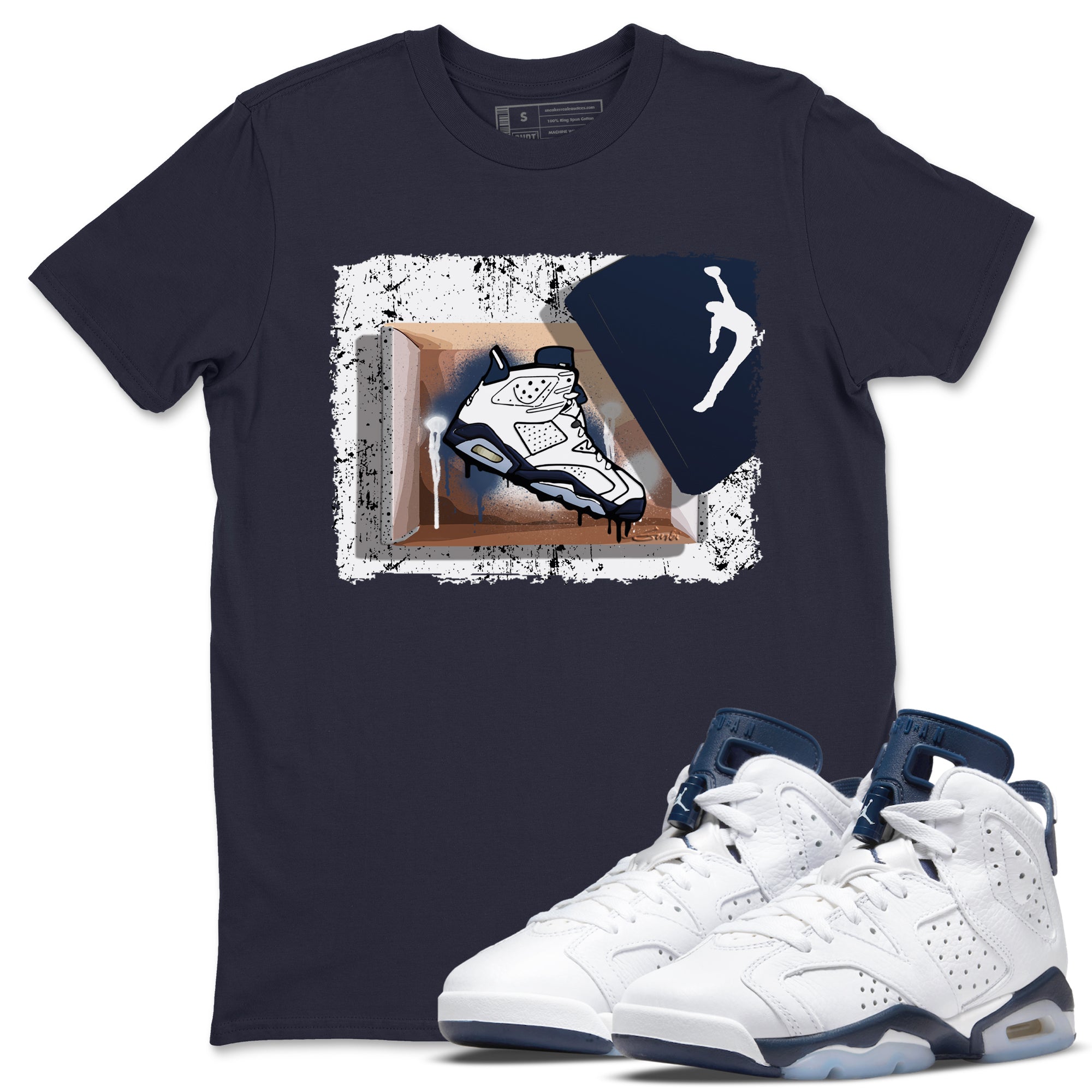 New Kicks Unisex Tops - Air Jordan 6 Midnight Navy