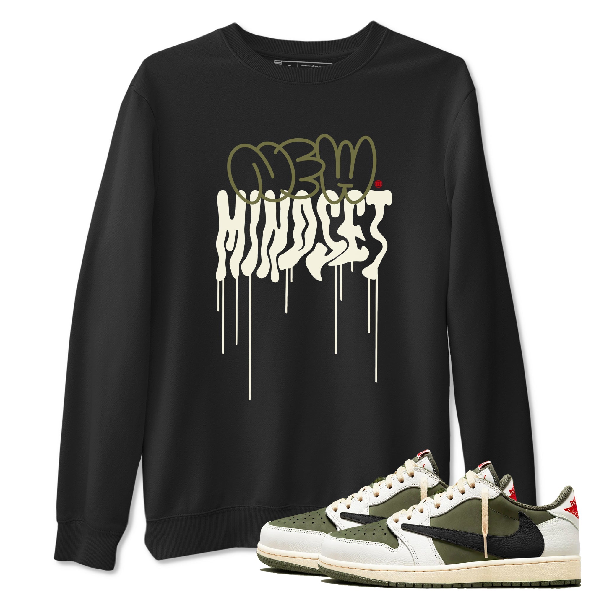 New Mindset snkmatch Tees - Air Jordan 1 Travis Scott Medium Olive