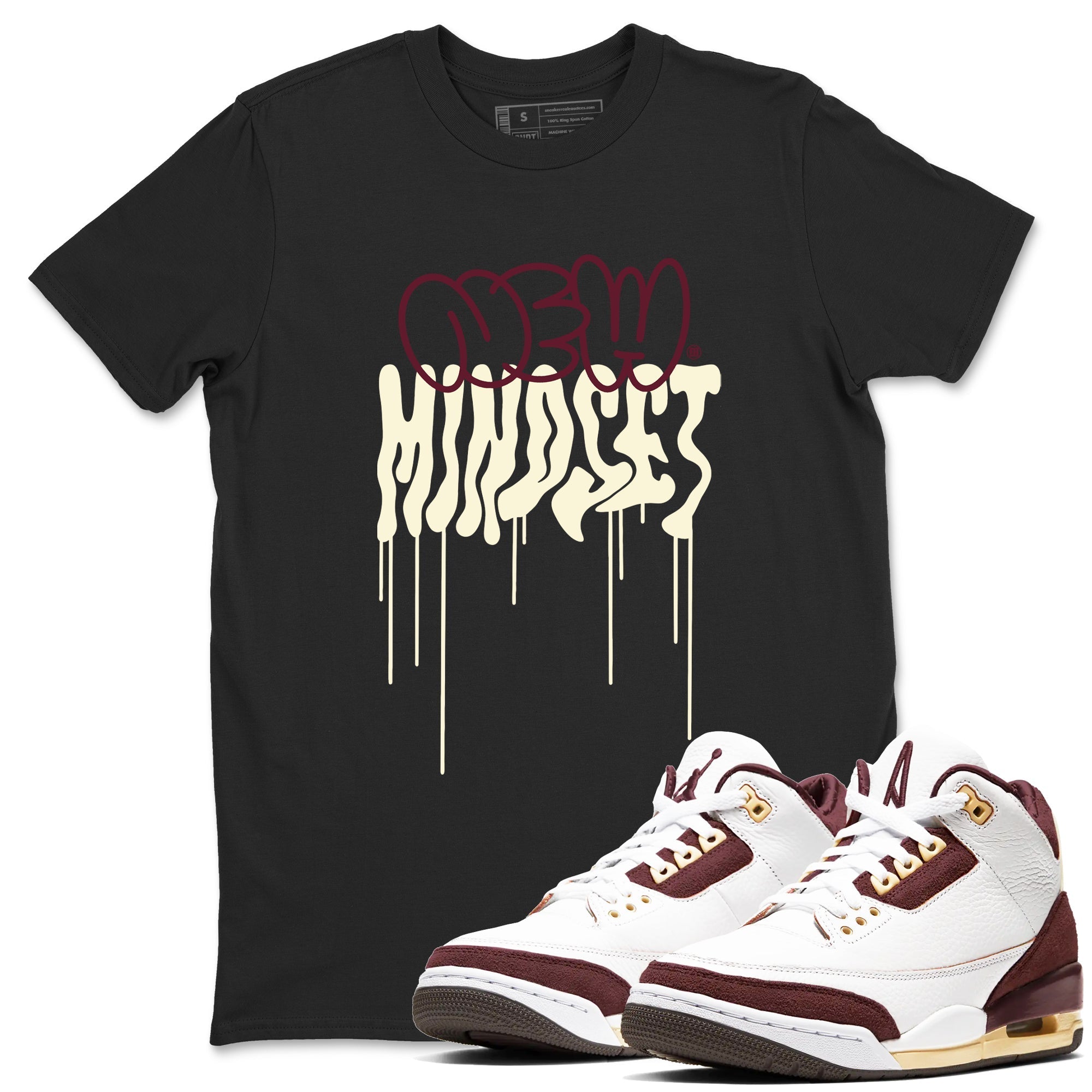 New Mindset snkmatch Tees - Air Jordan 3 A Ma Maniere x Burgundy Crush
