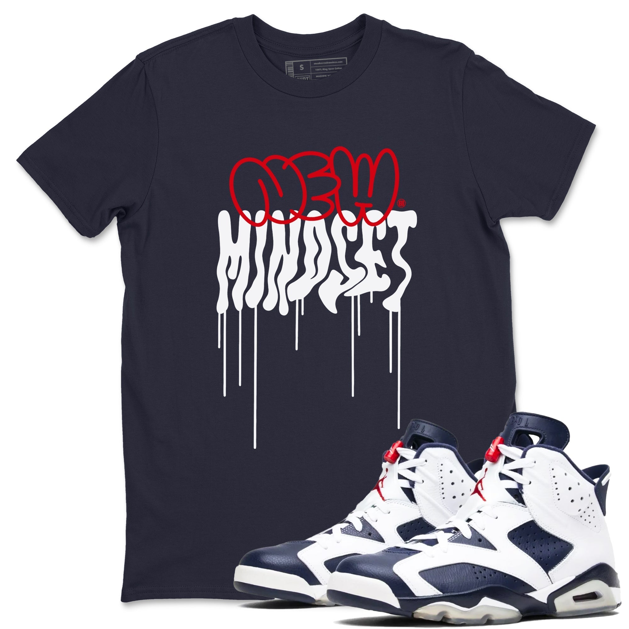 New Mindset snkmatch Tees - Air Jordan 6 White And Midnight Navy