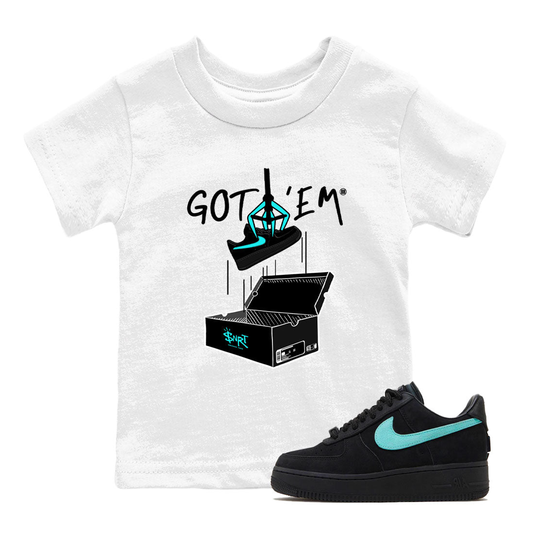 New Treasure Hunter snkmatch Tees Kids - Air Force 1 Tiffany