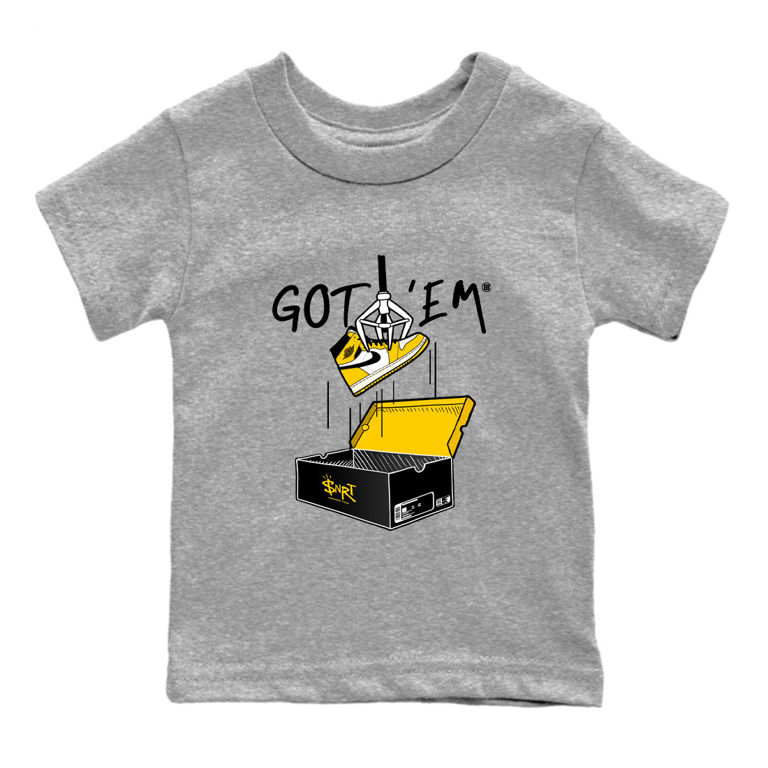 New Treasure Hunter snkmatch Tees Kids - Air Jordan 1 Yellow Ochre