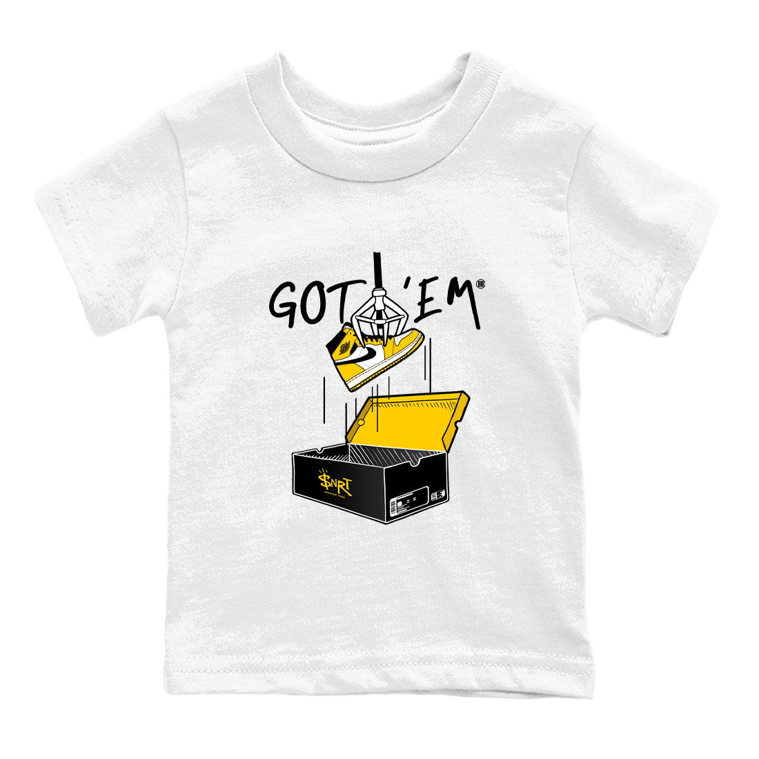 New Treasure Hunter snkmatch Tees Kids - Air Jordan 1 Yellow Ochre