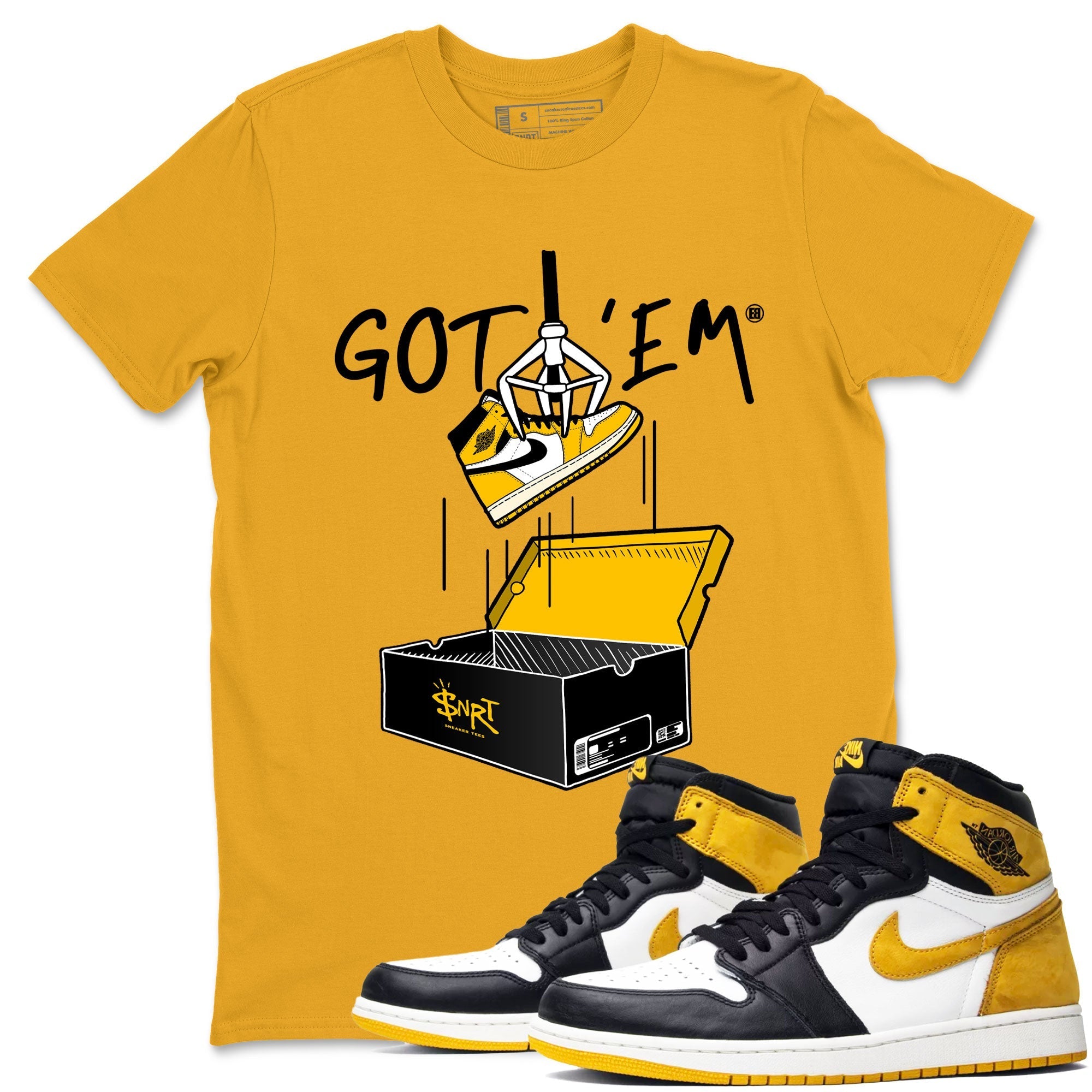 New Treasure Hunter snkmatch Tees - Air Jordan 1 Yellow Ochre