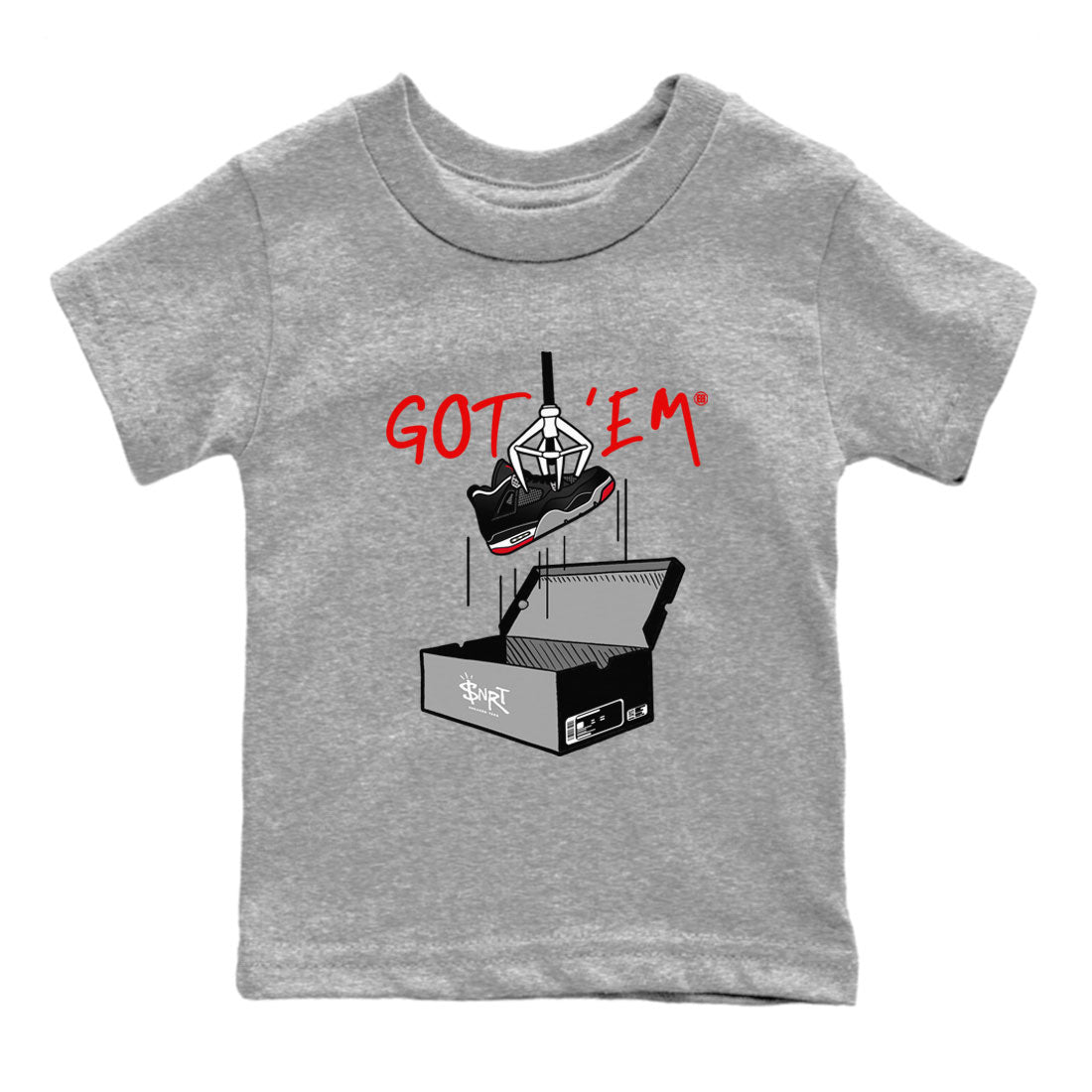New Treasure Hunter snkmatch Tees Kids - Air Jordan 4 Bred Reimagined